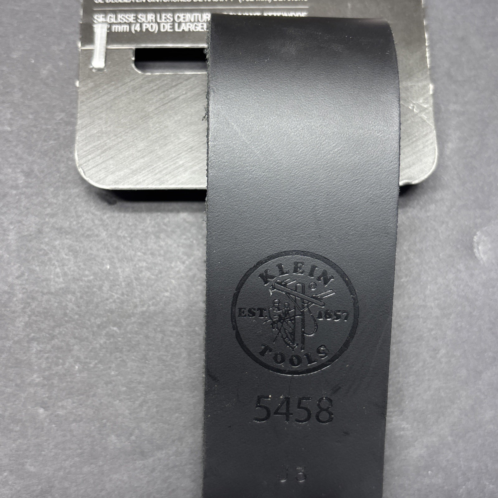 5458 Klein Leather Tool Holder Loop With Snap Hook, For Belts Up To 4” Wide