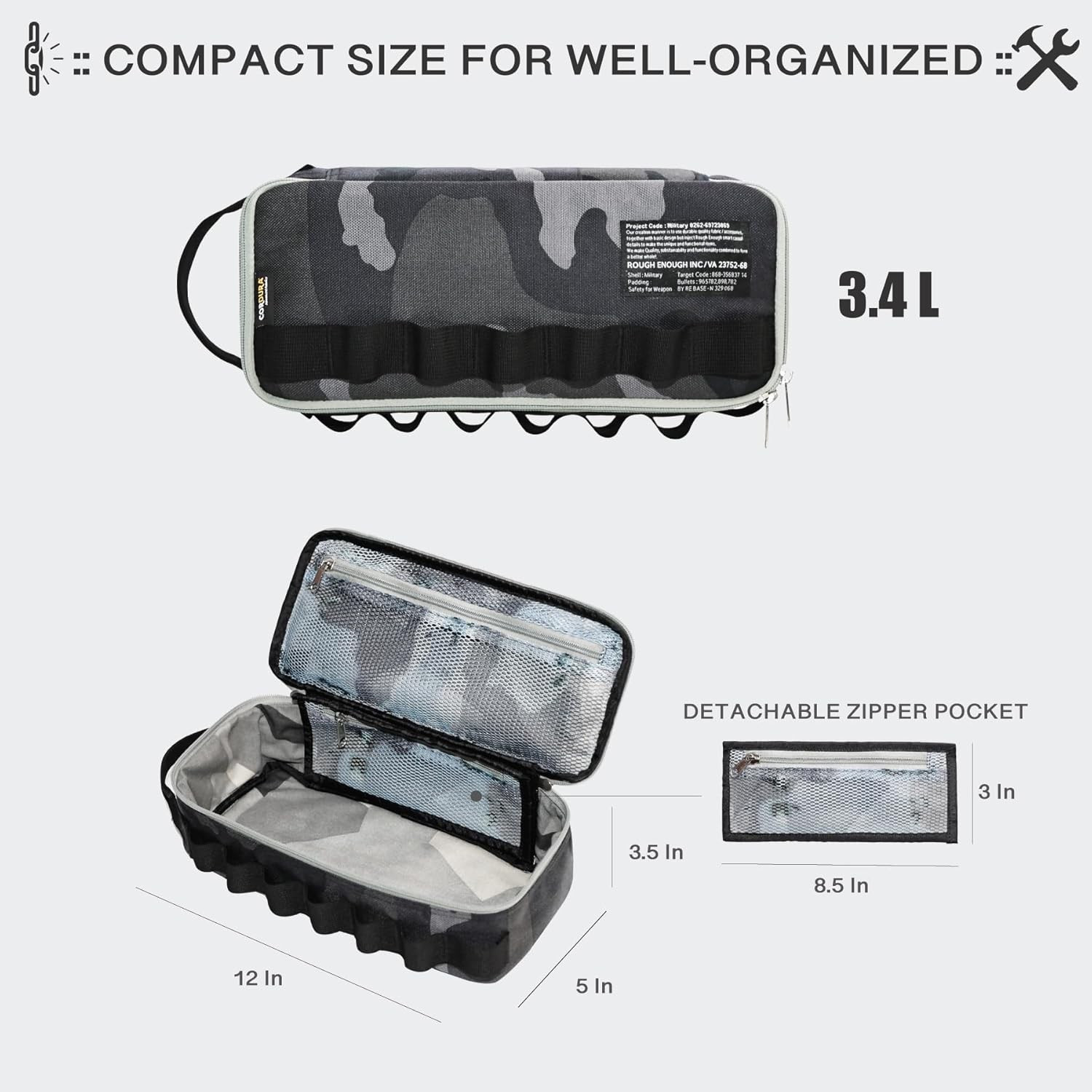 Rough Enough Small Tool Bag Pouch Organizer Box for Road Bike Camping