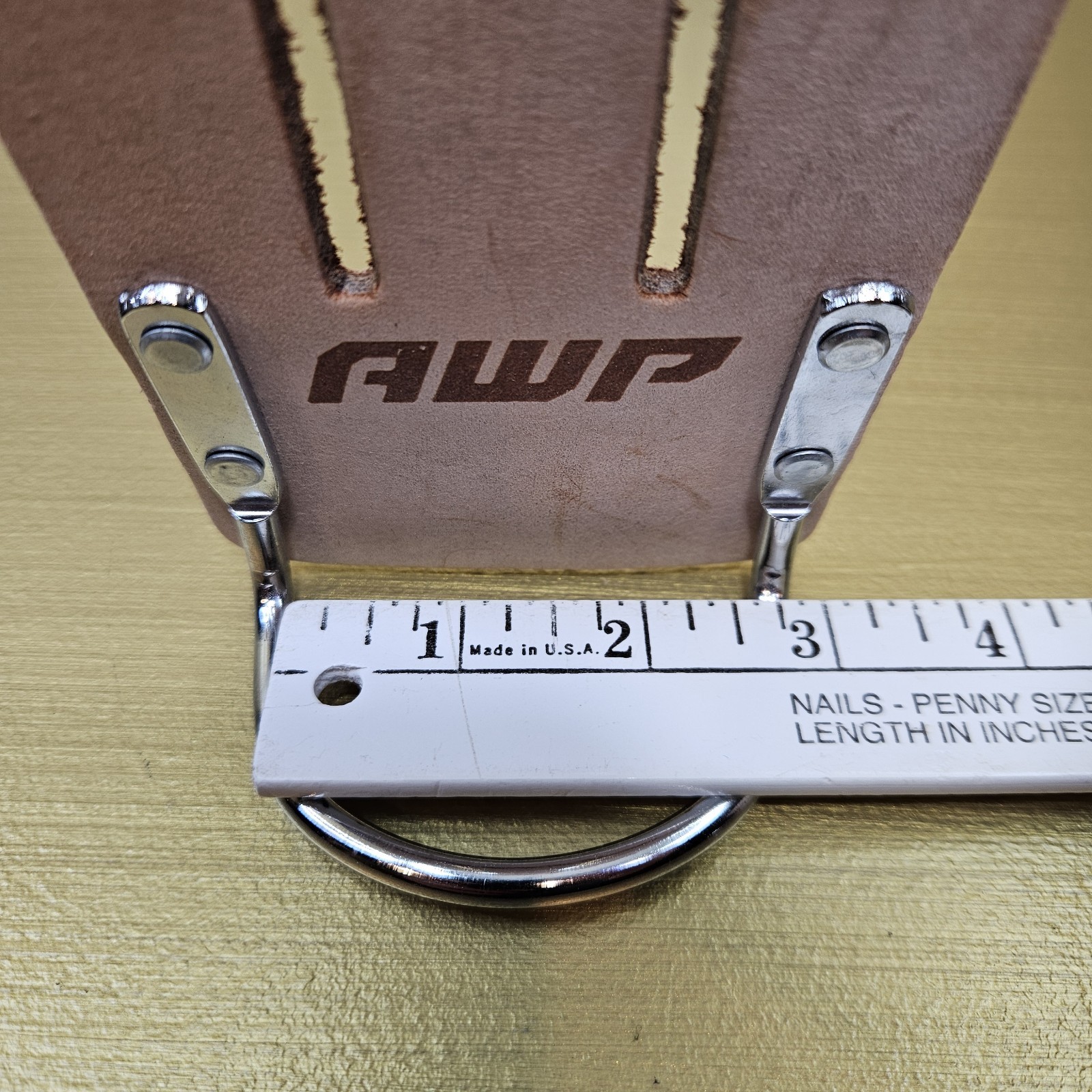 AWP 1L-739-2 Saddle Leather Hammer Belt Holder Construction Work Set of 2 New