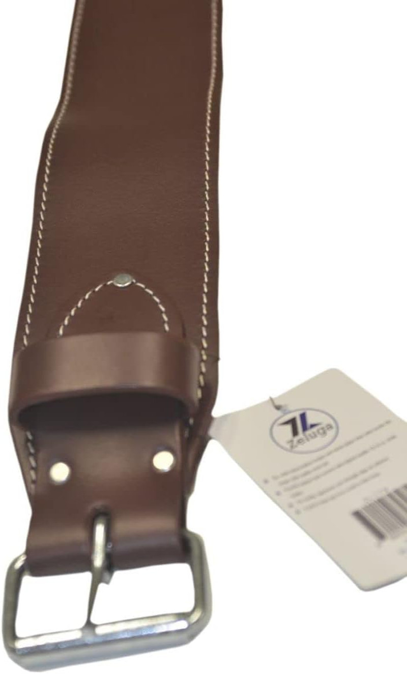 20-176 3In. Heavy Duty Ranger Style Leather Work Belt, Brown
