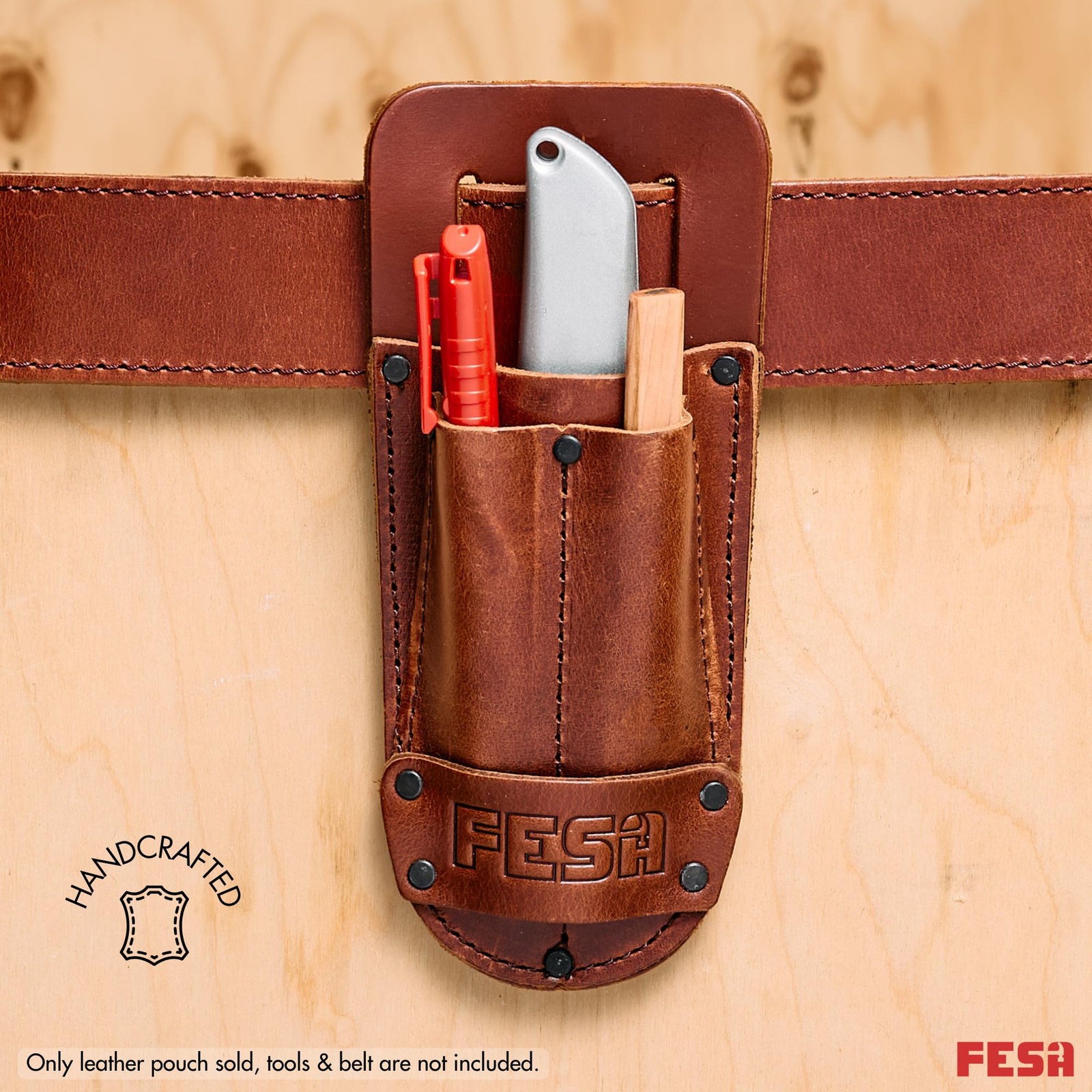 Leather Utility Knife Pouch – Full Grain Leather Knife Pouch for Belt with 2 …