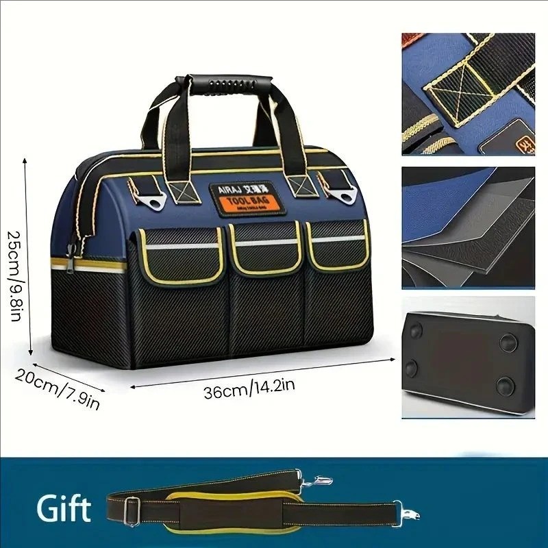 AIRAJ Multifunctional Tool Bags 1680D Oxford Cloth Electrician Bags Waterproof