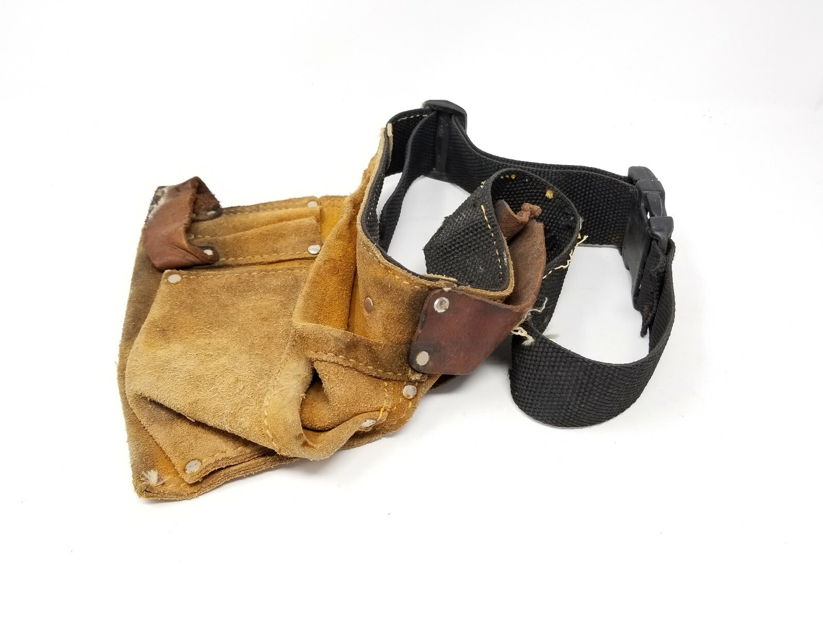 Vintage Custom Leather Craft No. 370X3 Work Gear Tool Pouch Belt Made In USA