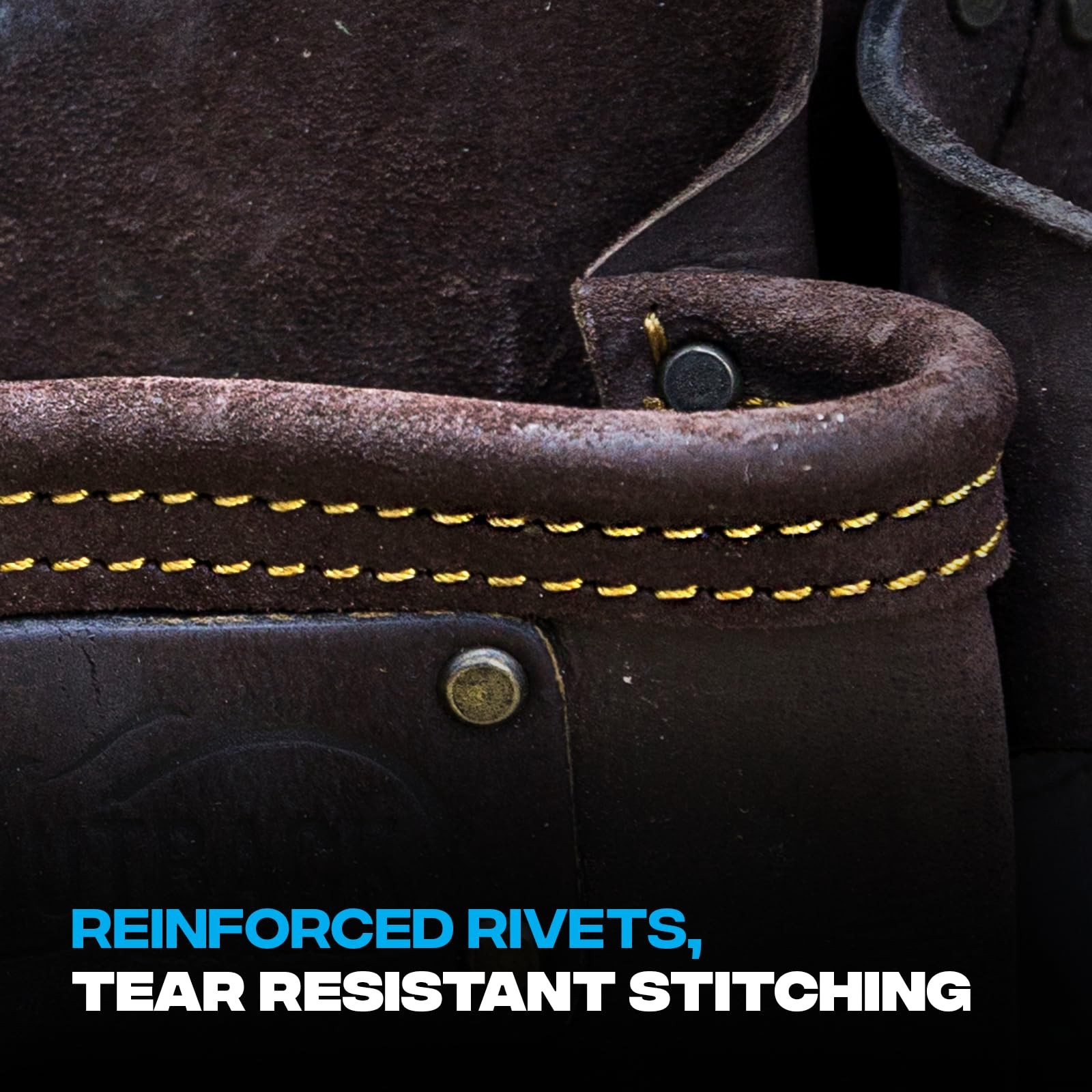 Durable Leather Tool Belt With 22 Pouches Adjustable For Craftsmen And Diyers