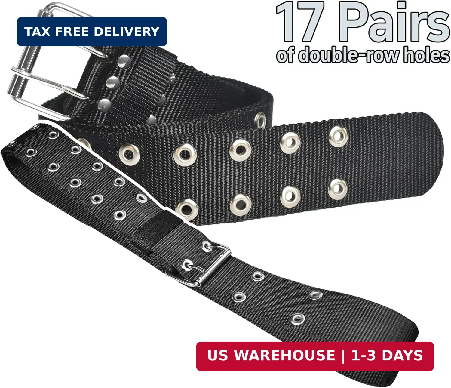 3-Inch Padded Tool Work Belt 1680D Ballistic Tool Belt with 6 Suspenders Ring |