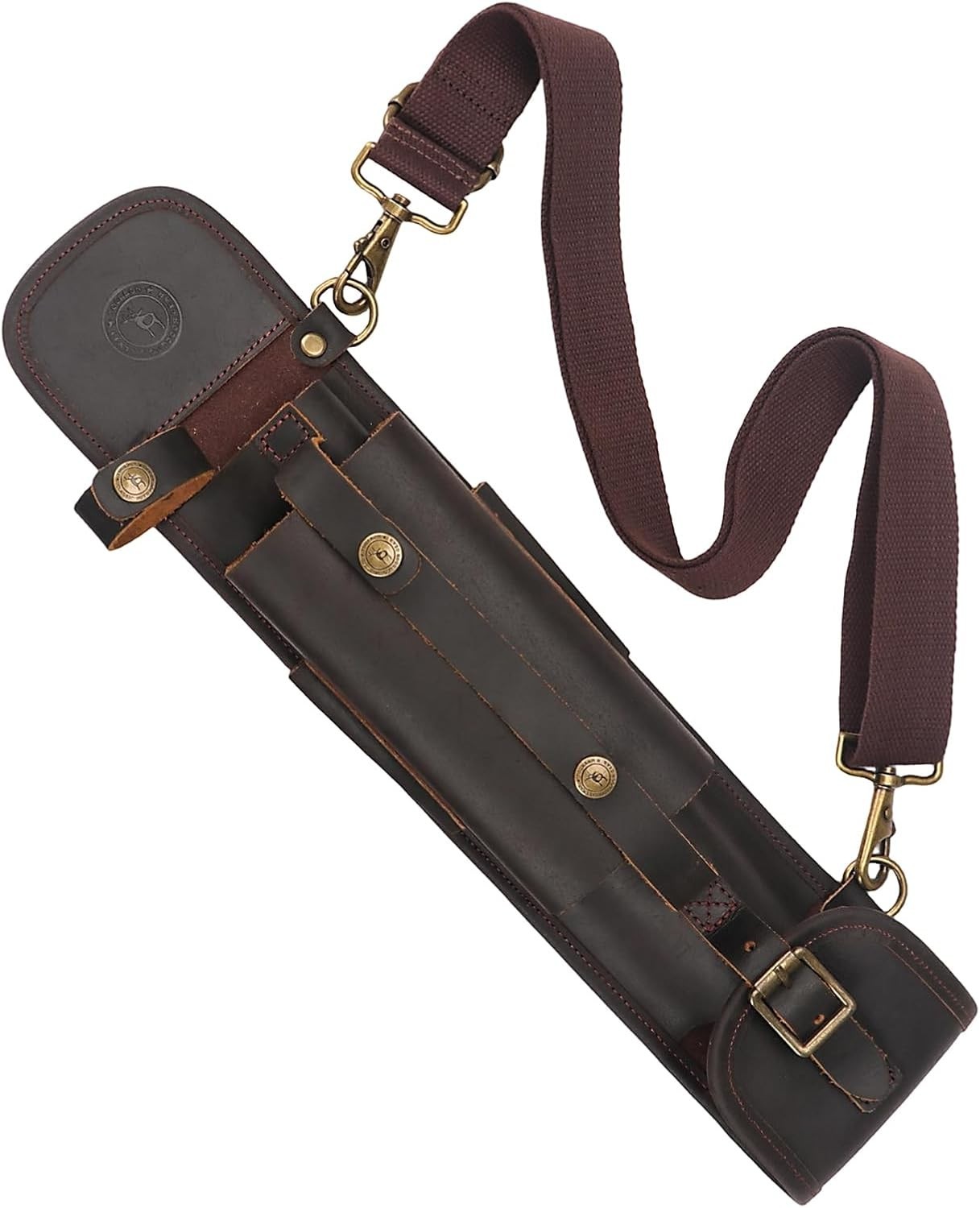 Handcrafted Leather Axe Sling with Pouch & File Holder for Campers & Loggers