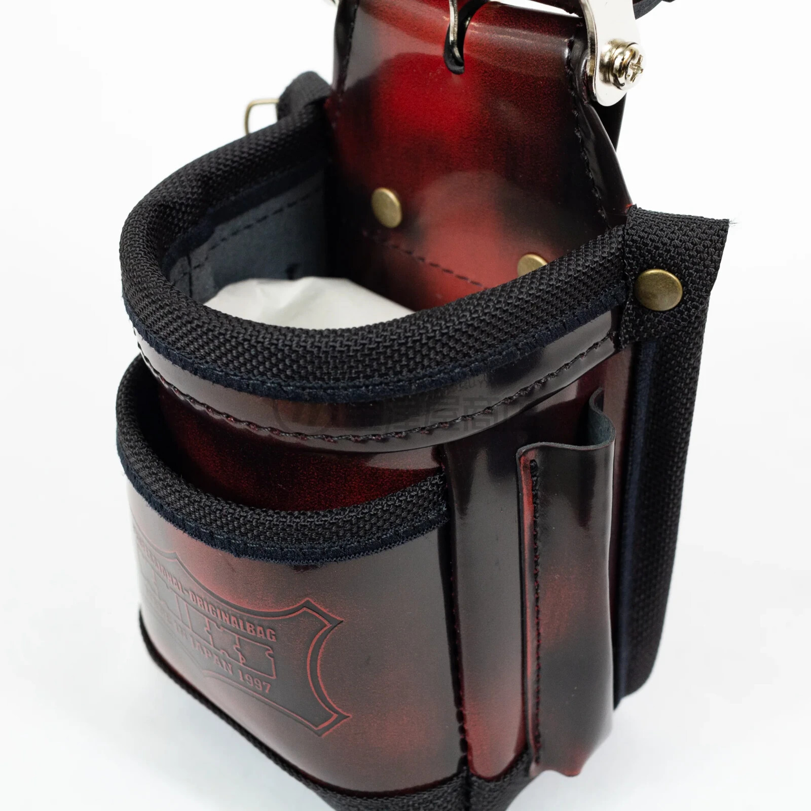 KNICKS ADV-201VADX-R Red Leather Tool Belt Pouch Japanese Pro Quality