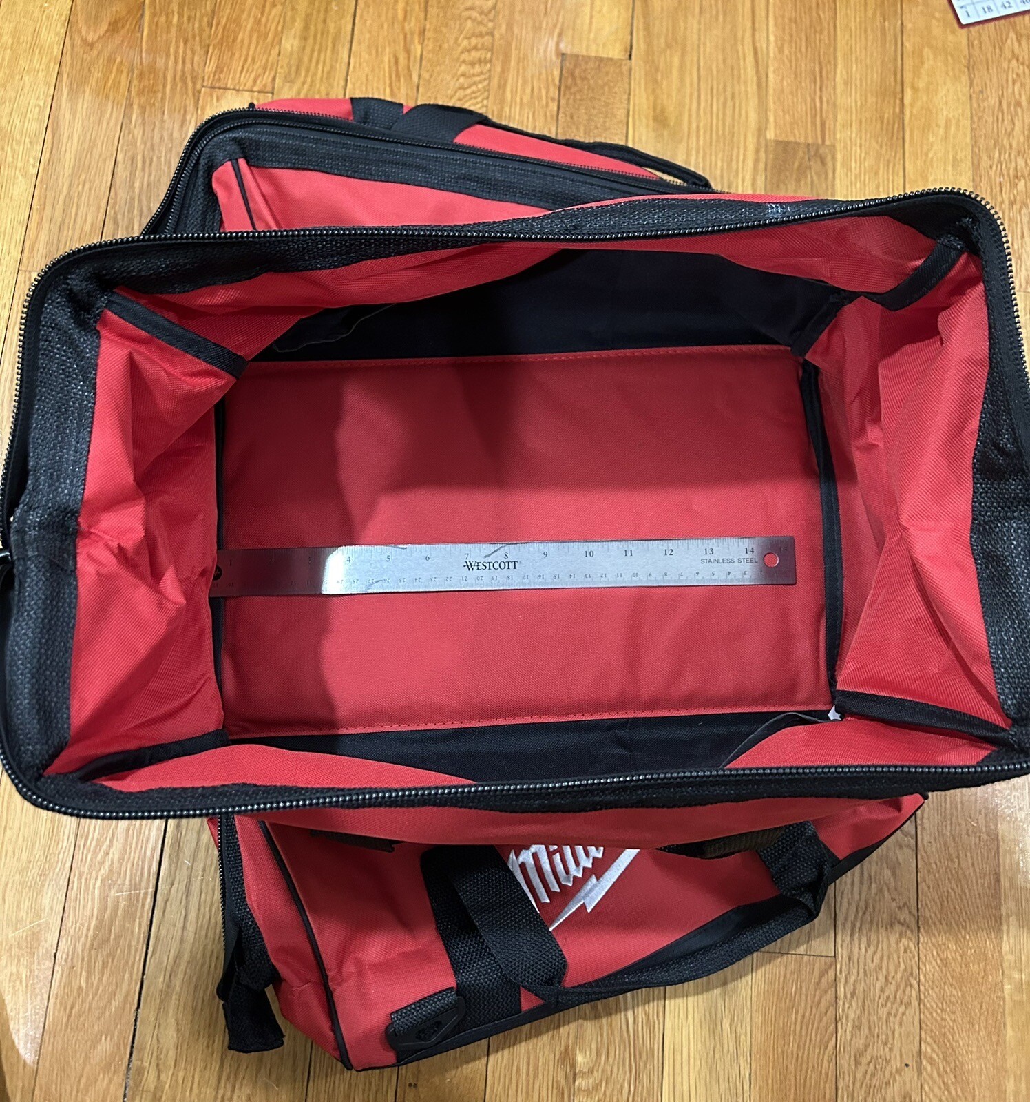 THREE 3 MILWAUKEE 16 x 11 x 9.5″ 50-55-3550 CANVAS CONTRACTOR TOOL BAG SET NEW