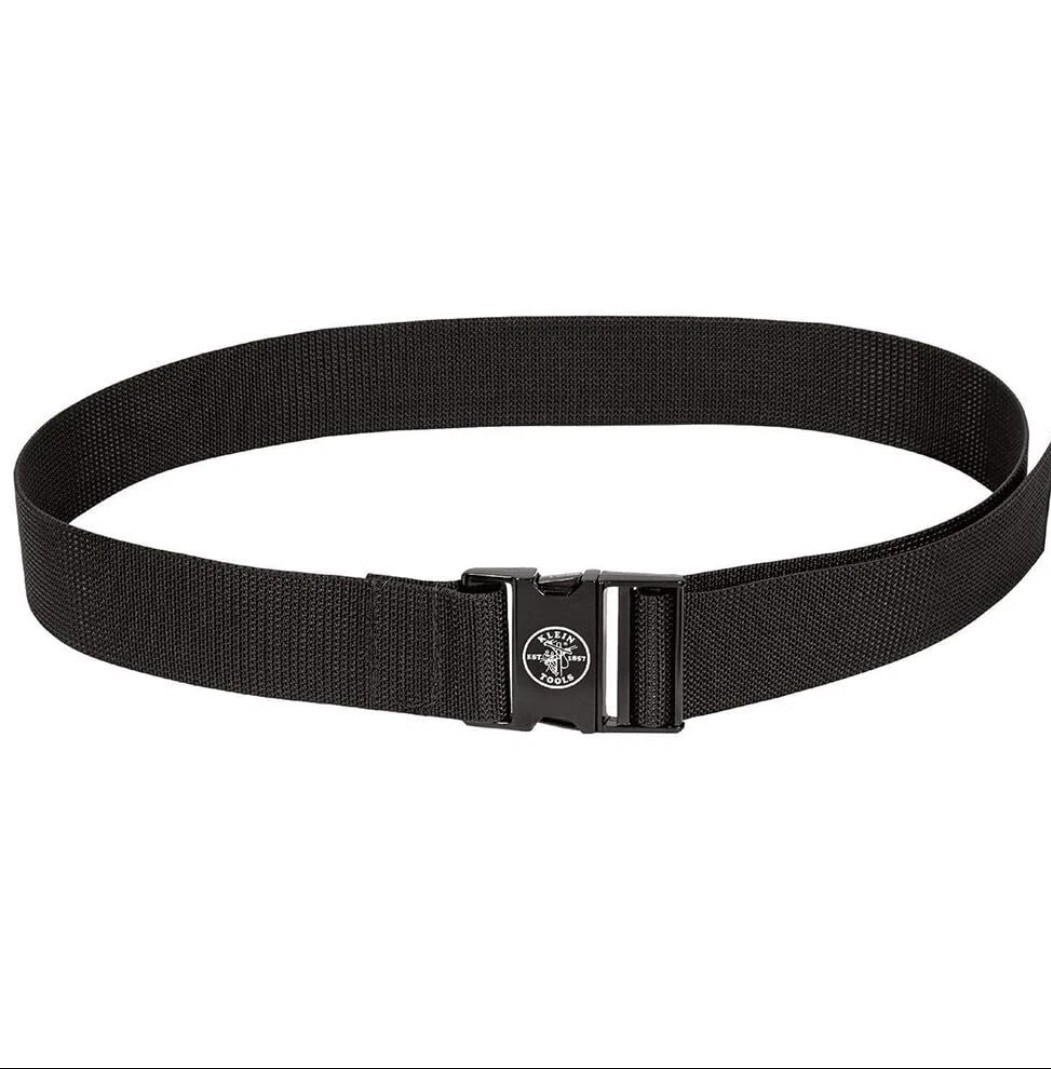 5705- Klein Tools Adjustable Tool Belt 52″ Heavy Duty Nylon Webbing Metal Buckle