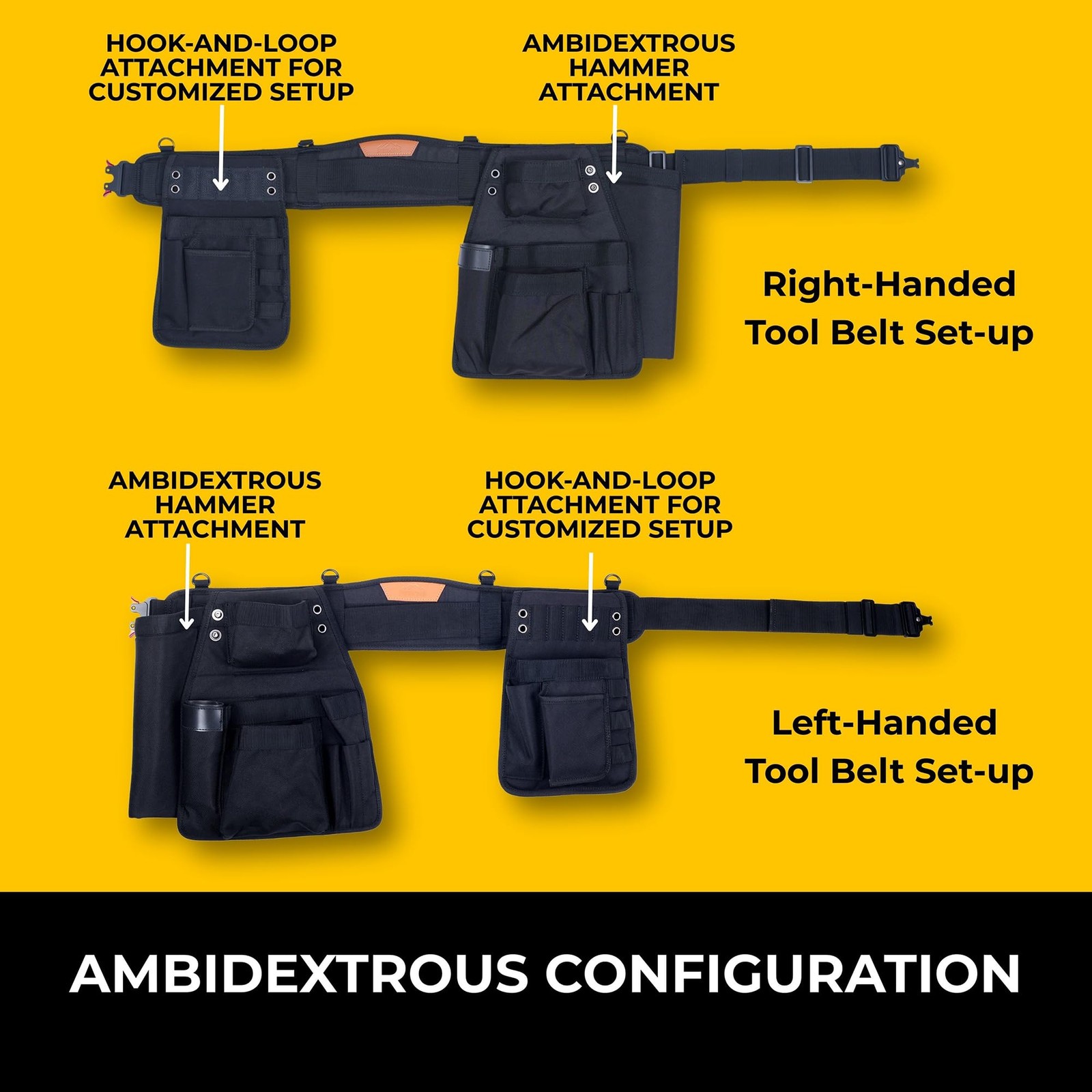 Essential Tool Belt Set With Suspenders, Ideal for Framers, Carpenters and Co…