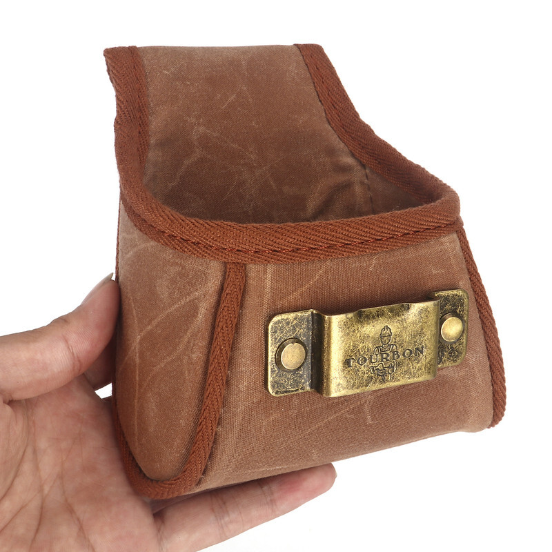 TOURBON Tool Waist Carry Pouch Canvas Nail Belt Bag Storage Tape Measure Holder