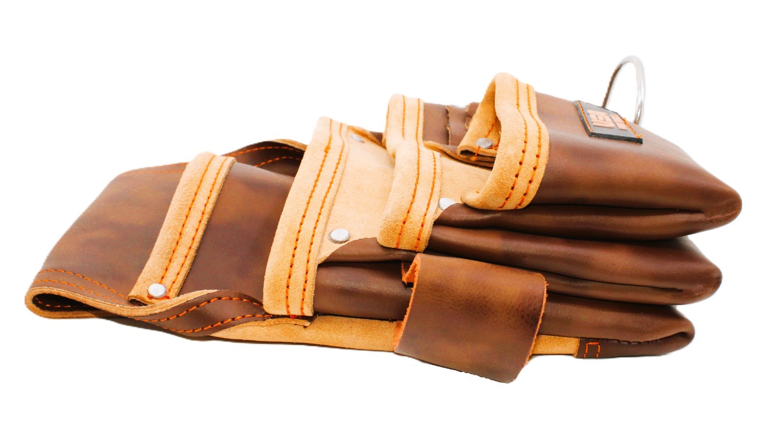USA Pro Tools Heavy Duty Grain Leather Tool Pouch with Multiple Pockets