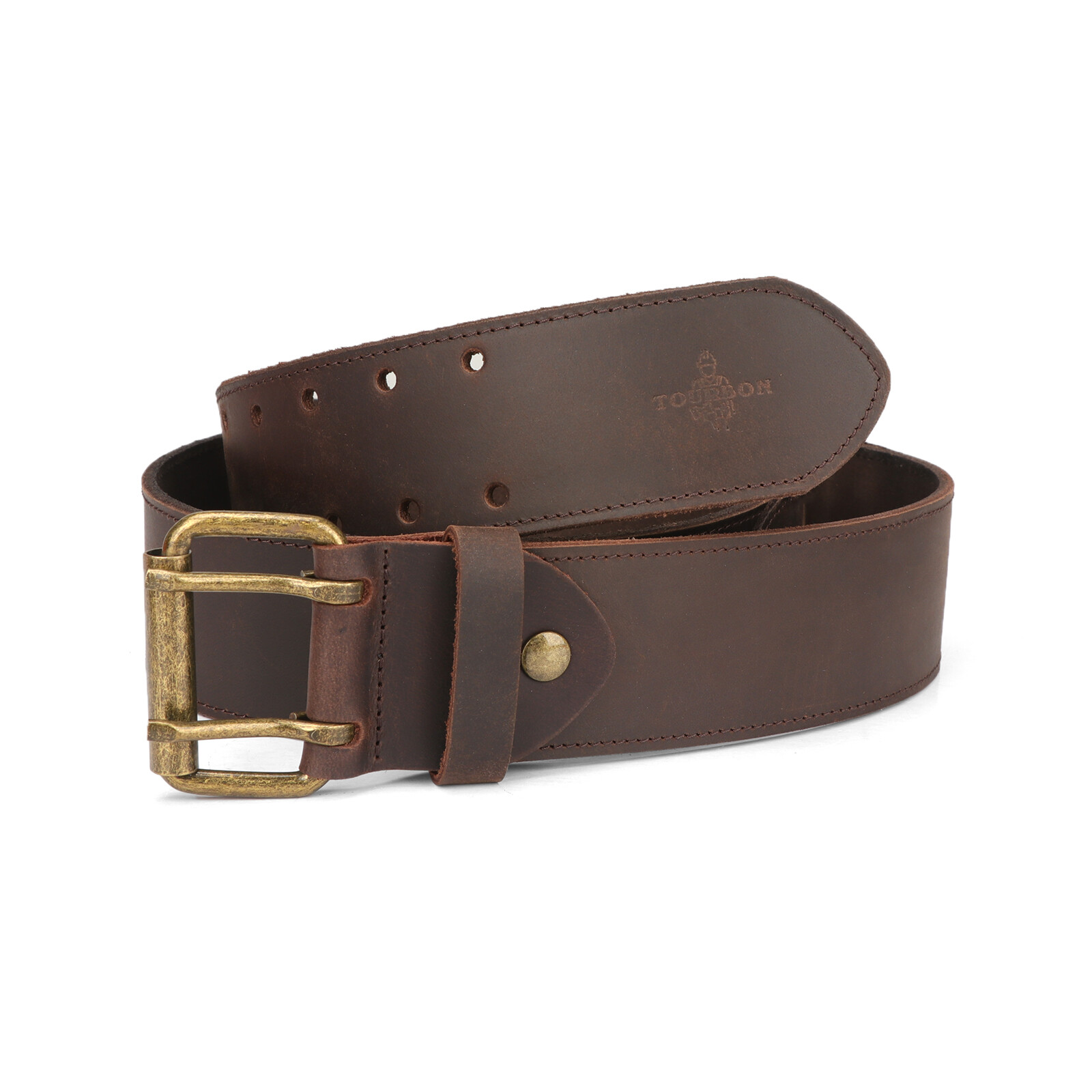 TOURBON Men Leather 2″ Wide Workshop Heavy Duty Tool Belt Removeable Buckle