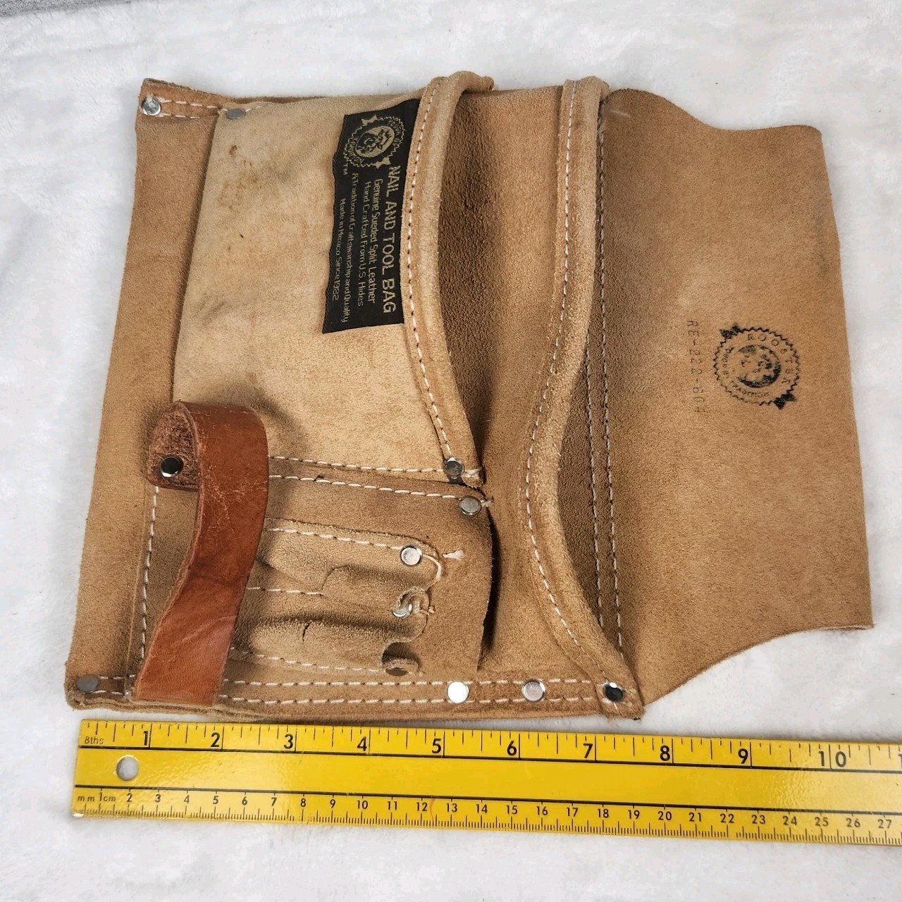 Rooster Leather Nail & Tool Bag RE-222-604 Hand Crafted In Mexico From USA Hides