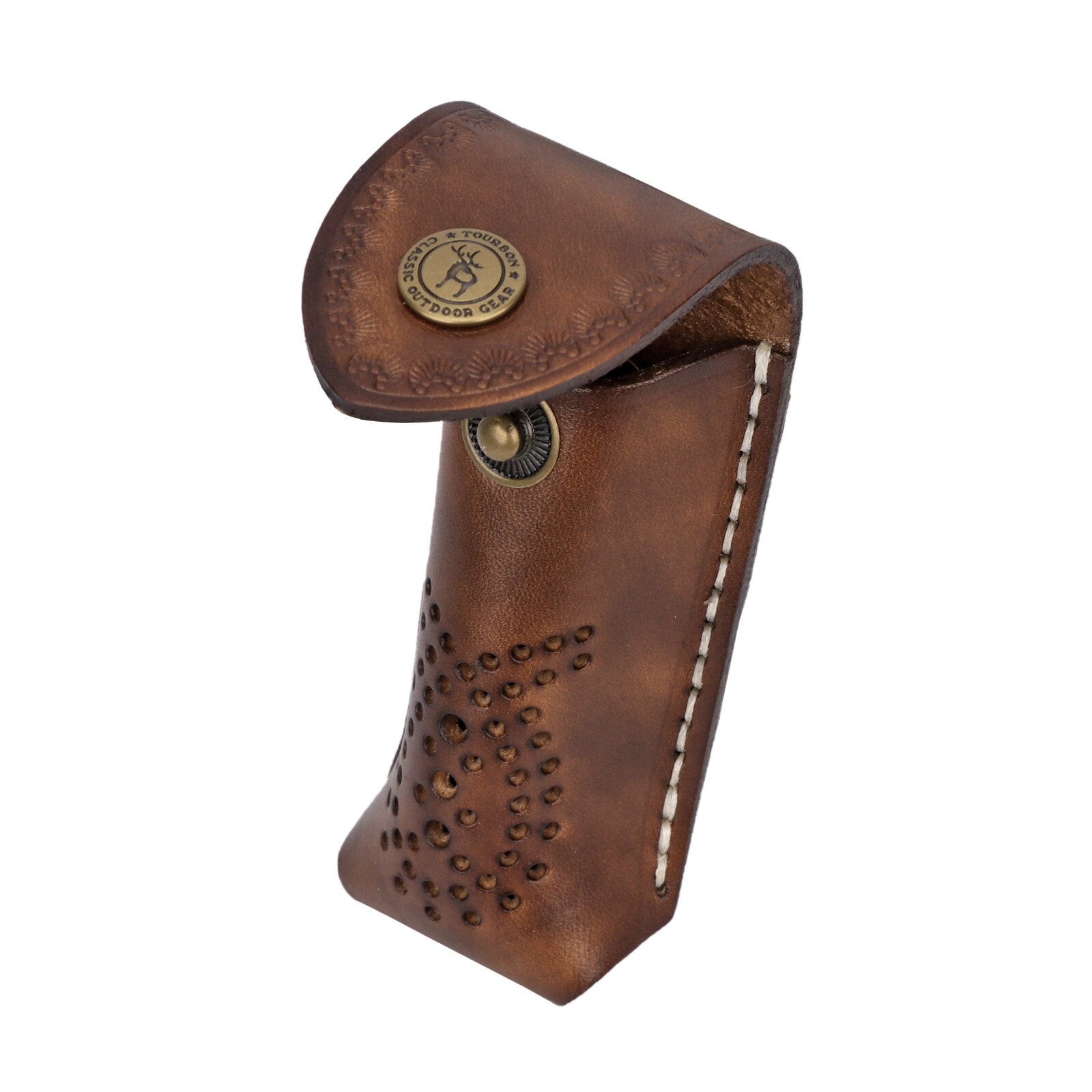 Tourbon Leather Knife Sheath Blade Cover Pocket Knives Case Belt Clip EDC Pouch