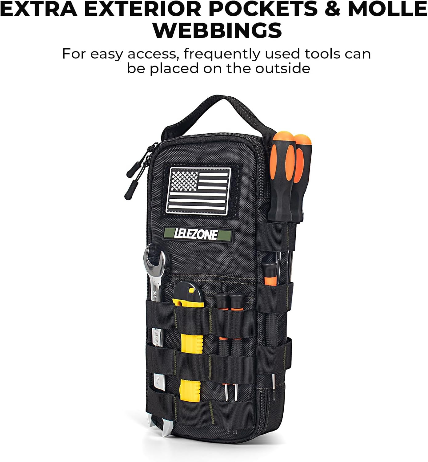 Portable Small Tool Bag, Organizer Storage Box for EDC, Motorcycle, Road Bike, E