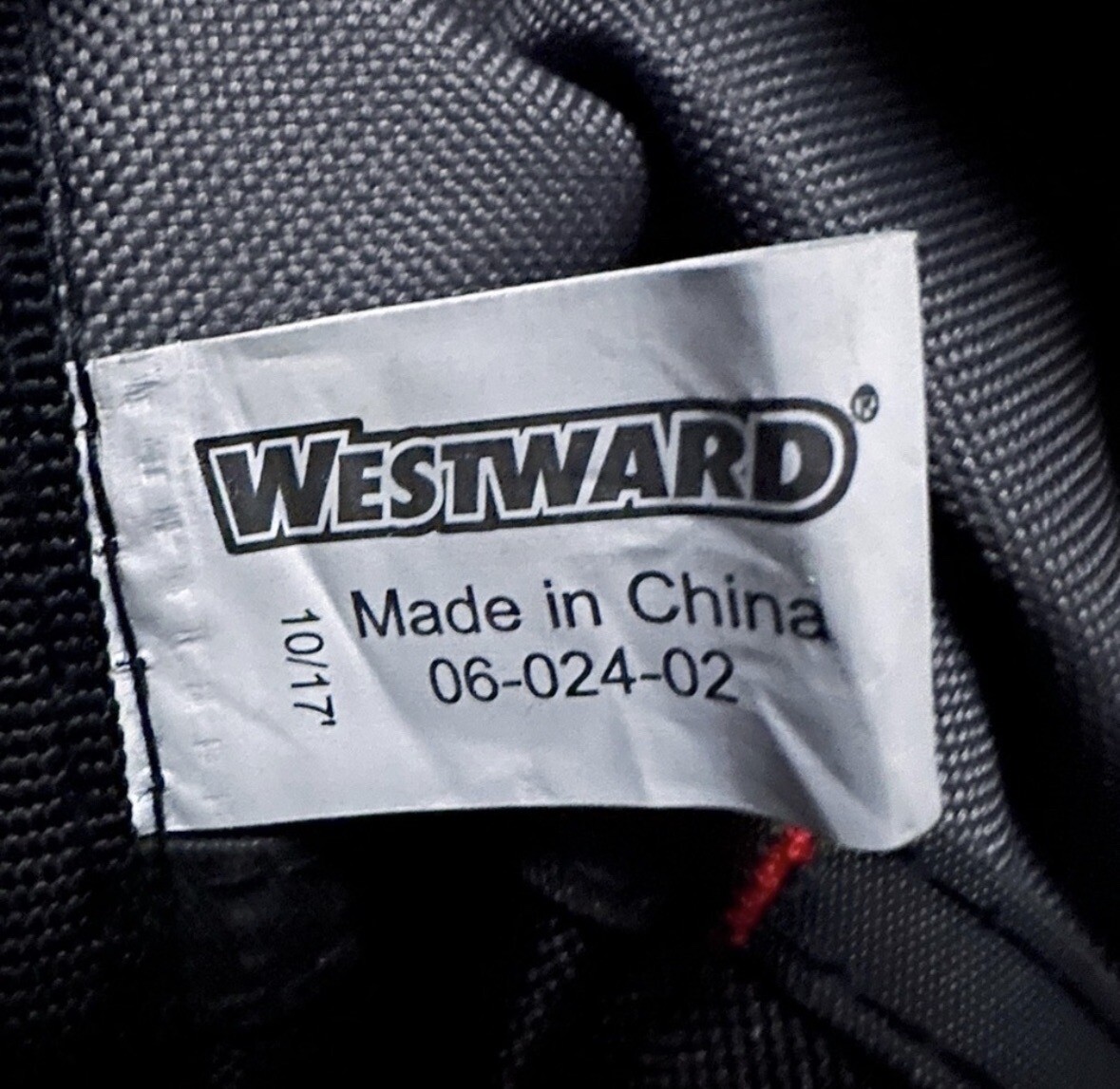 WESTWARD Wide-Mouth Tool Bag, 600d Polyester, 21 Pockets, Black, 32PJ36