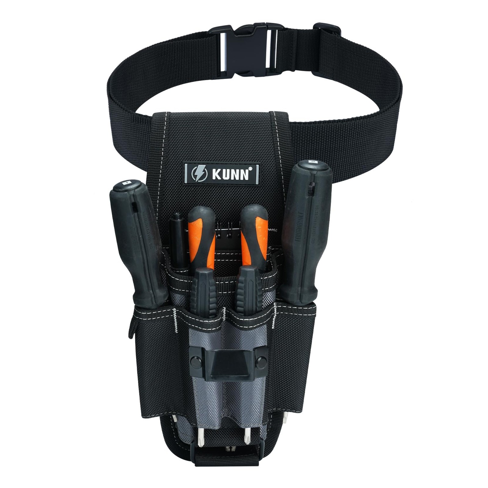 Small Tool Pouch, Belt Clip, 7 Pockets, Adjustable Holster, Electrician, Tech
