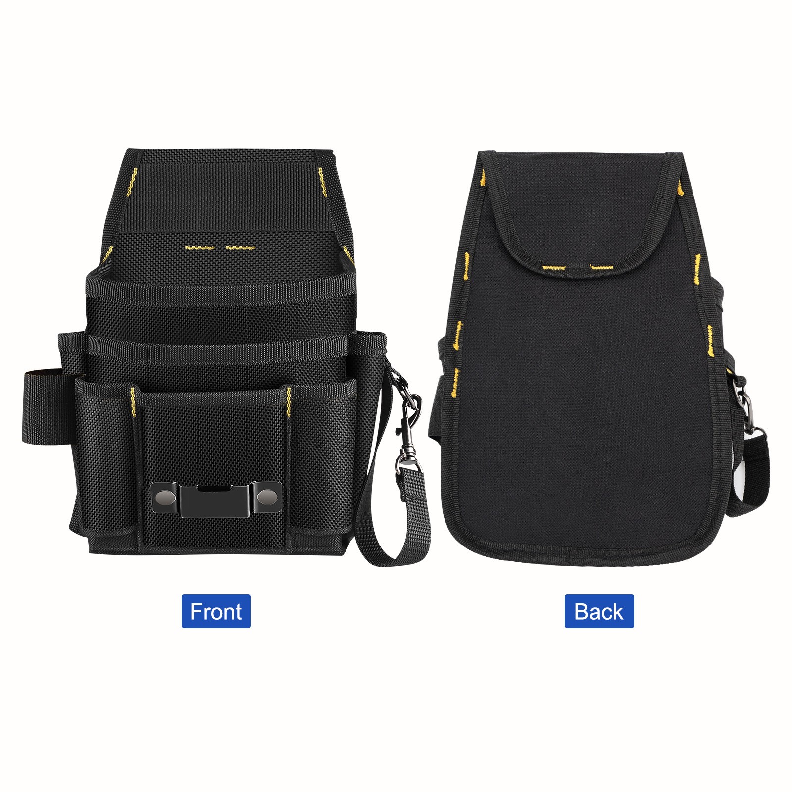 Heavy-Duty 11-Pocket Tool Bag Waist Pouch Adjustable Belt Waterproof Organizer