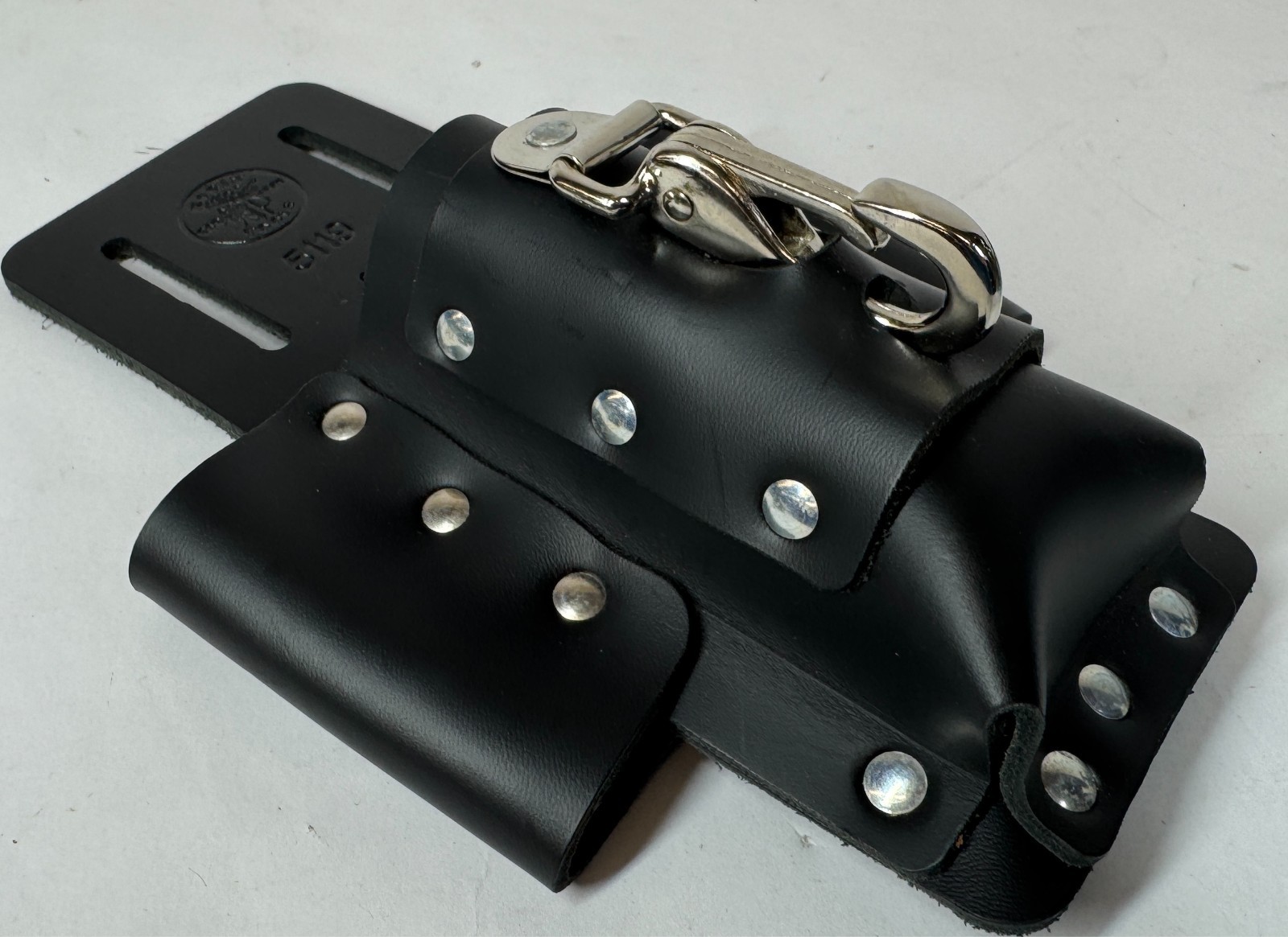 Klein Tools 5119 4 Pocket Tool Pouch 6.5» x 8.5» Black Leather Belt Utility