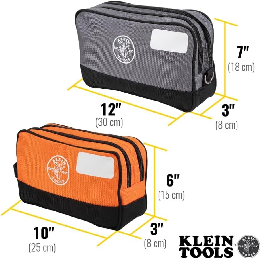 2-Pack Heavy-Duty Tool Bags with Dual Compartments for Efficient Organization