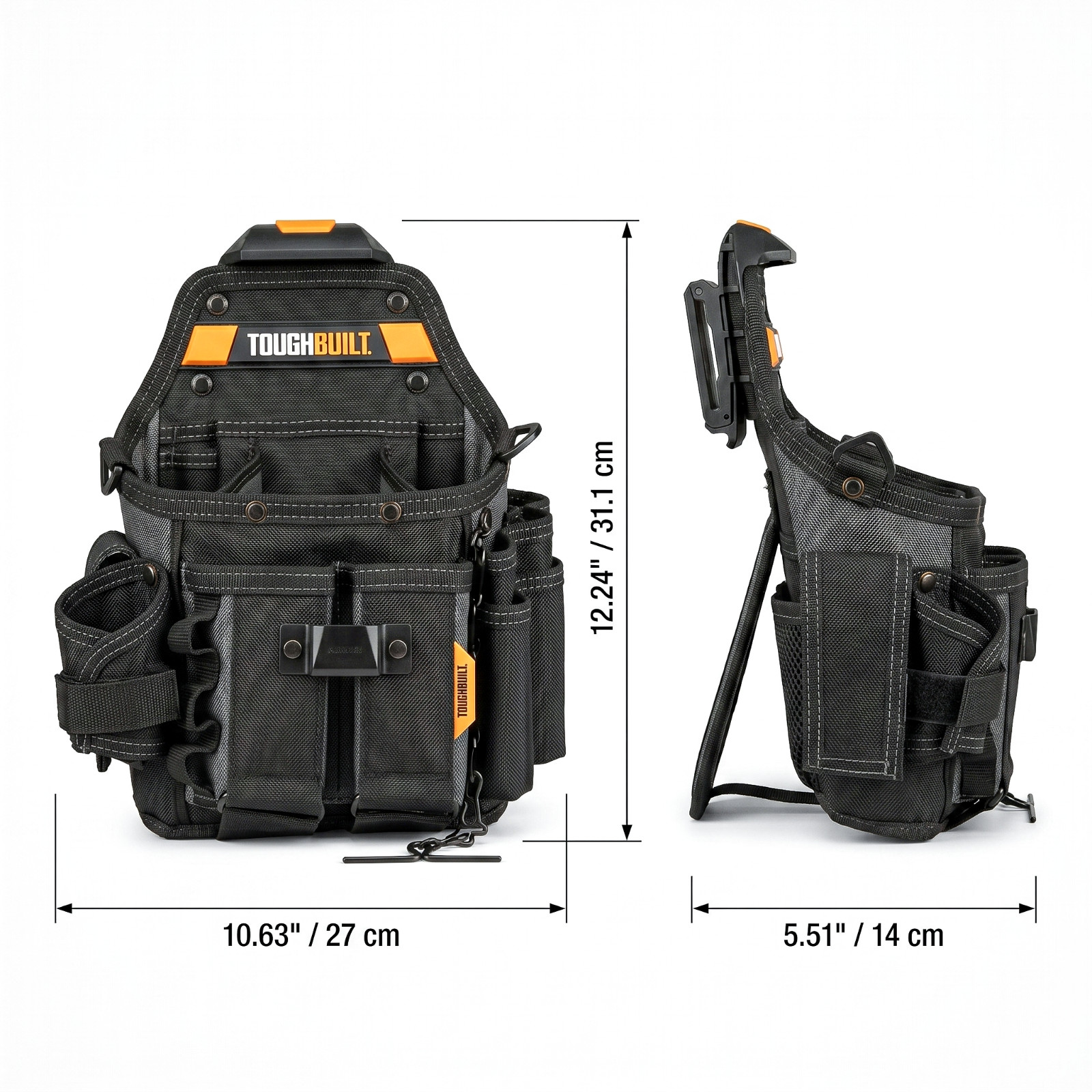 TOUGHBUILT TB-CT-114 Journeyman Electrician Pouch 21 Pockets w/ Shoulder Strap