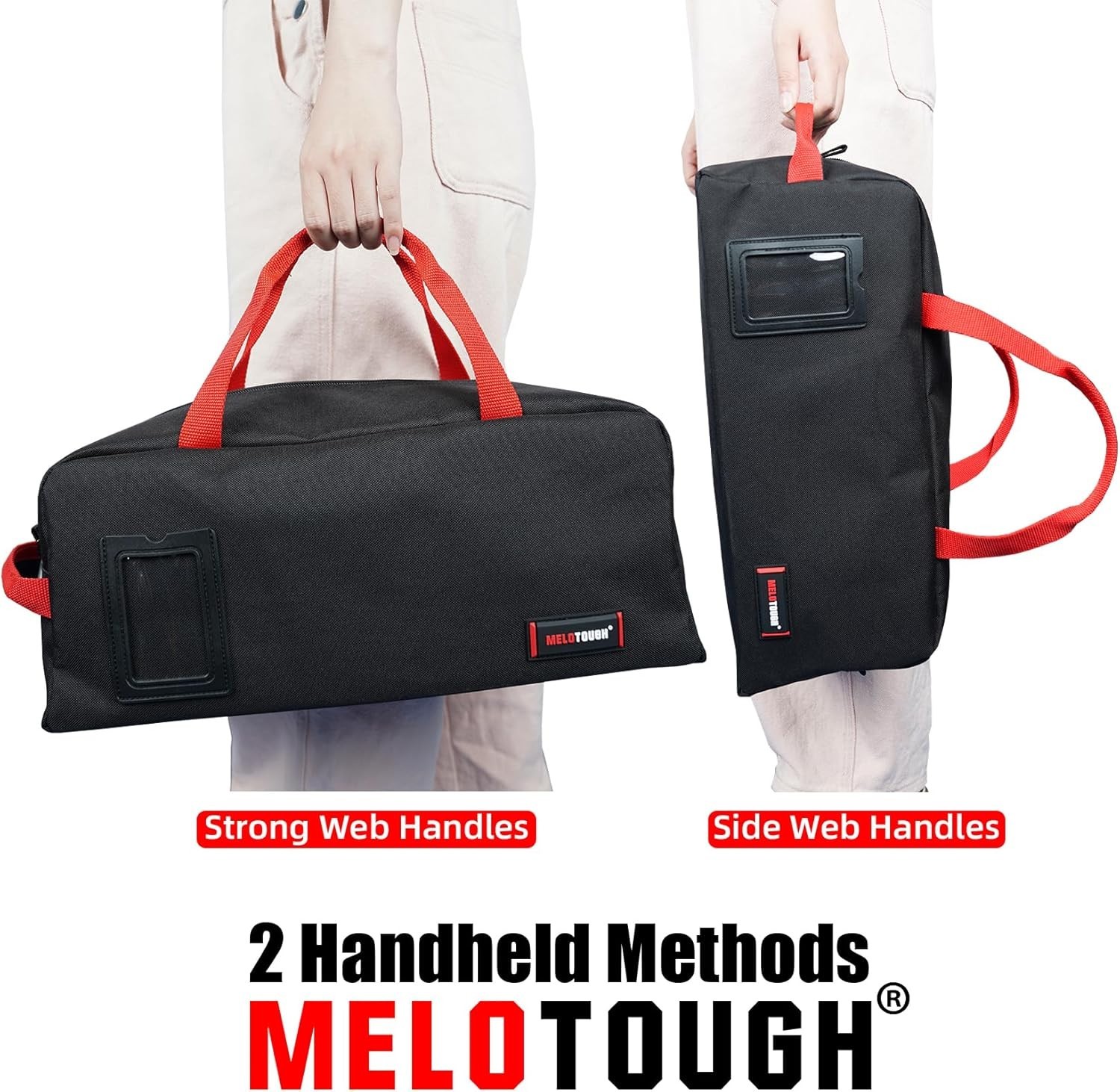 Heavy Duty Canvas Tool Bag 16 Inch Portable Organizer for Electricians Plumbi…