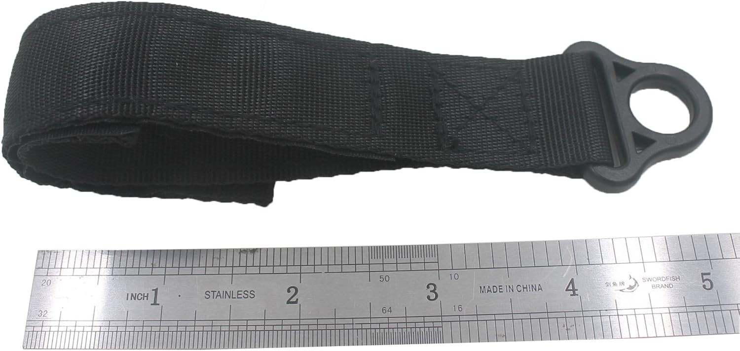 4-Pack Heavy Duty Tool Belt Suspender Loop Connectors – Black Nylon, 2.5 Inch