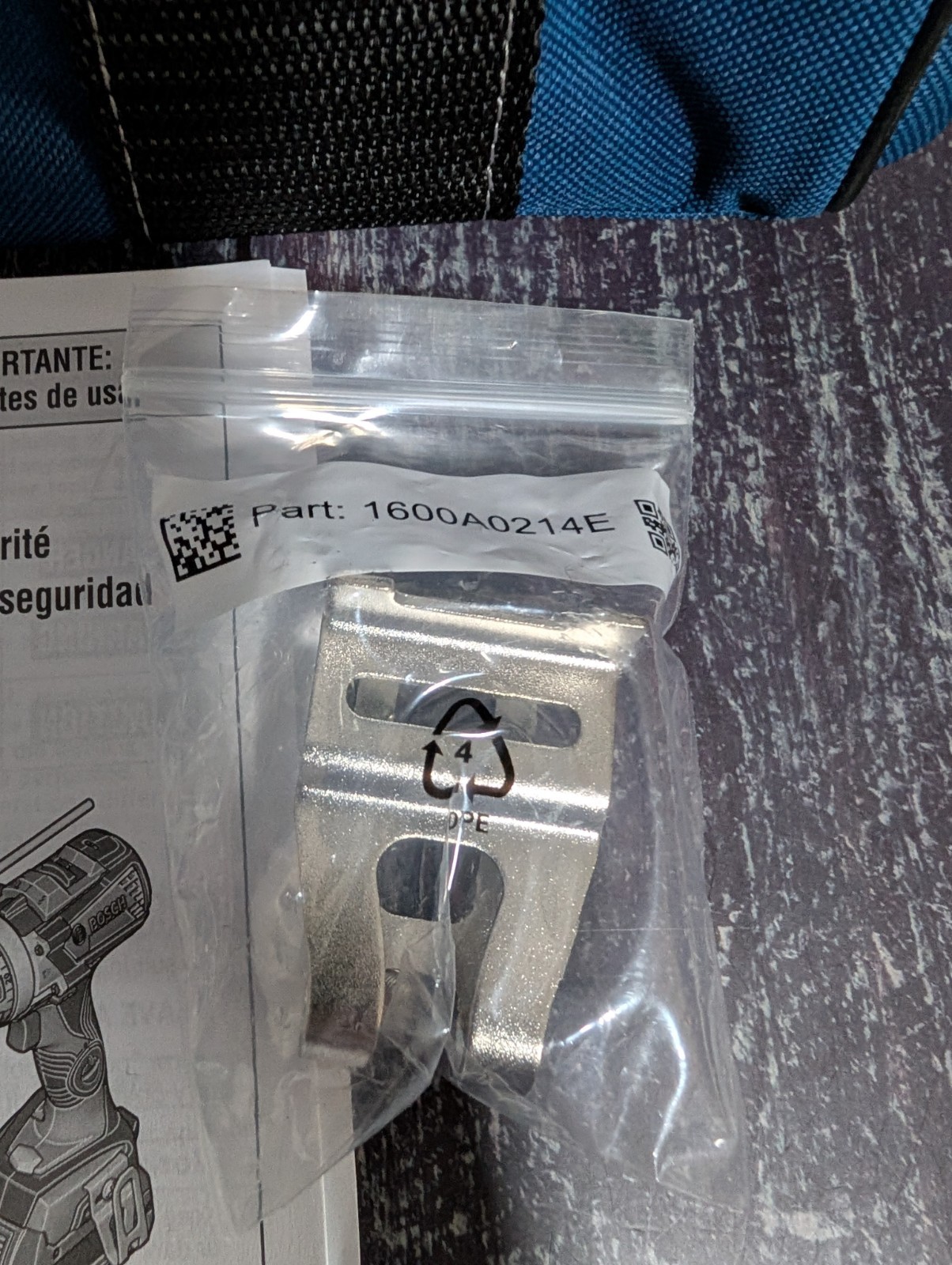 Bosch 975C 755C Accessoies Lot: Tool Bag Auxiliary Handle Belt Clip Manual NEW
