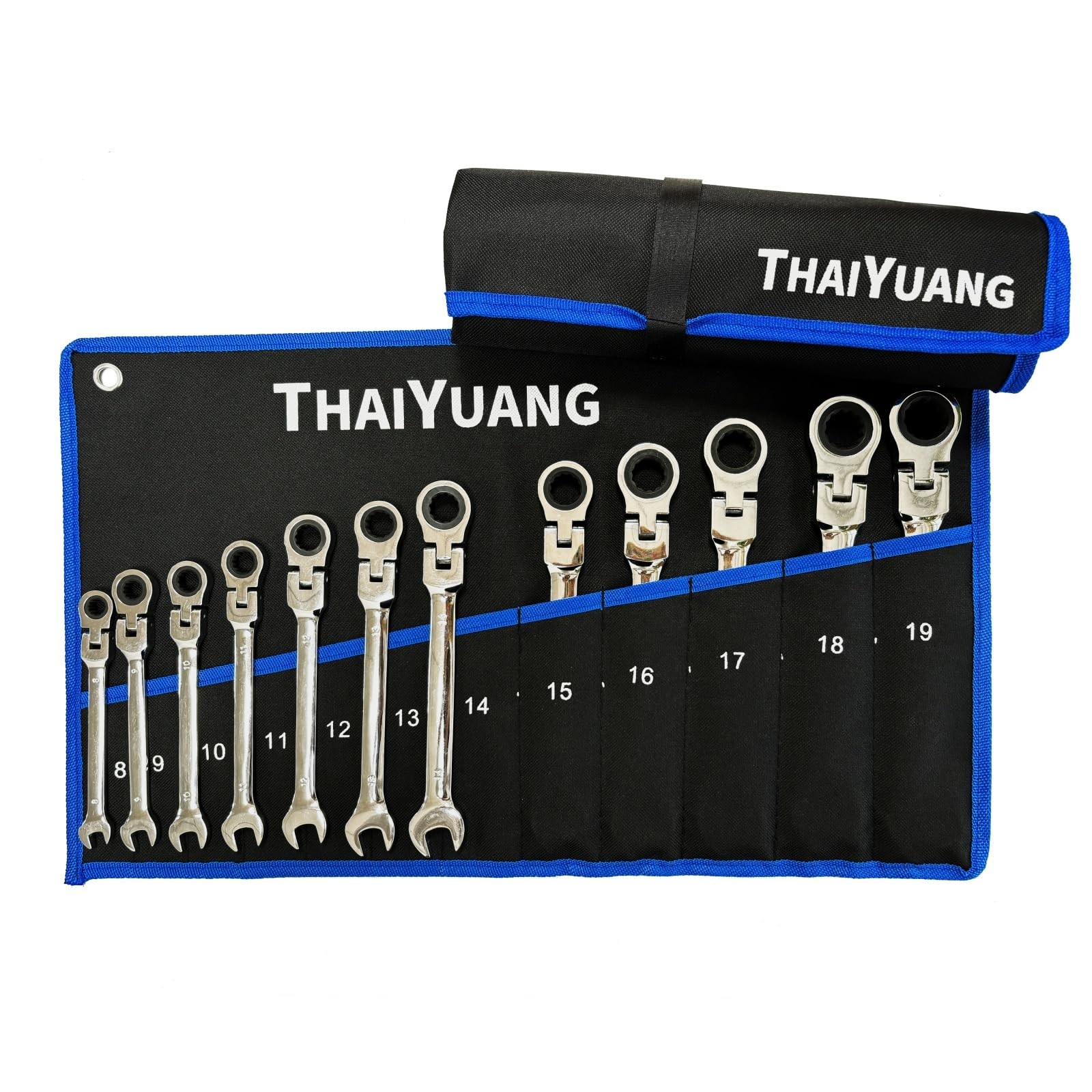 Thaiyuang 2 Piece Tools Wrench Roll Up Pouch – Wrench Organizer Roll Wrench
