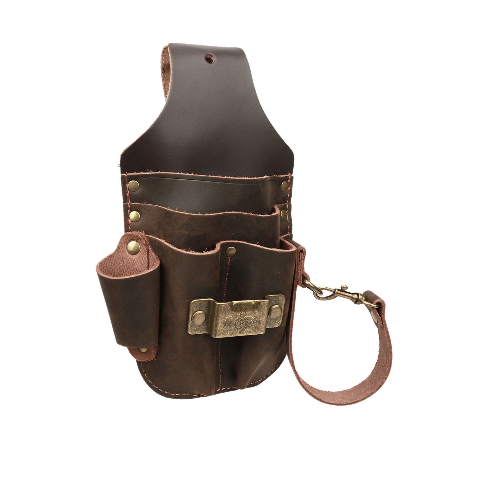 Tourbon Leather 5 in 1 Tool Holster Electric Tape Thong Carry Pouch Belt Holder