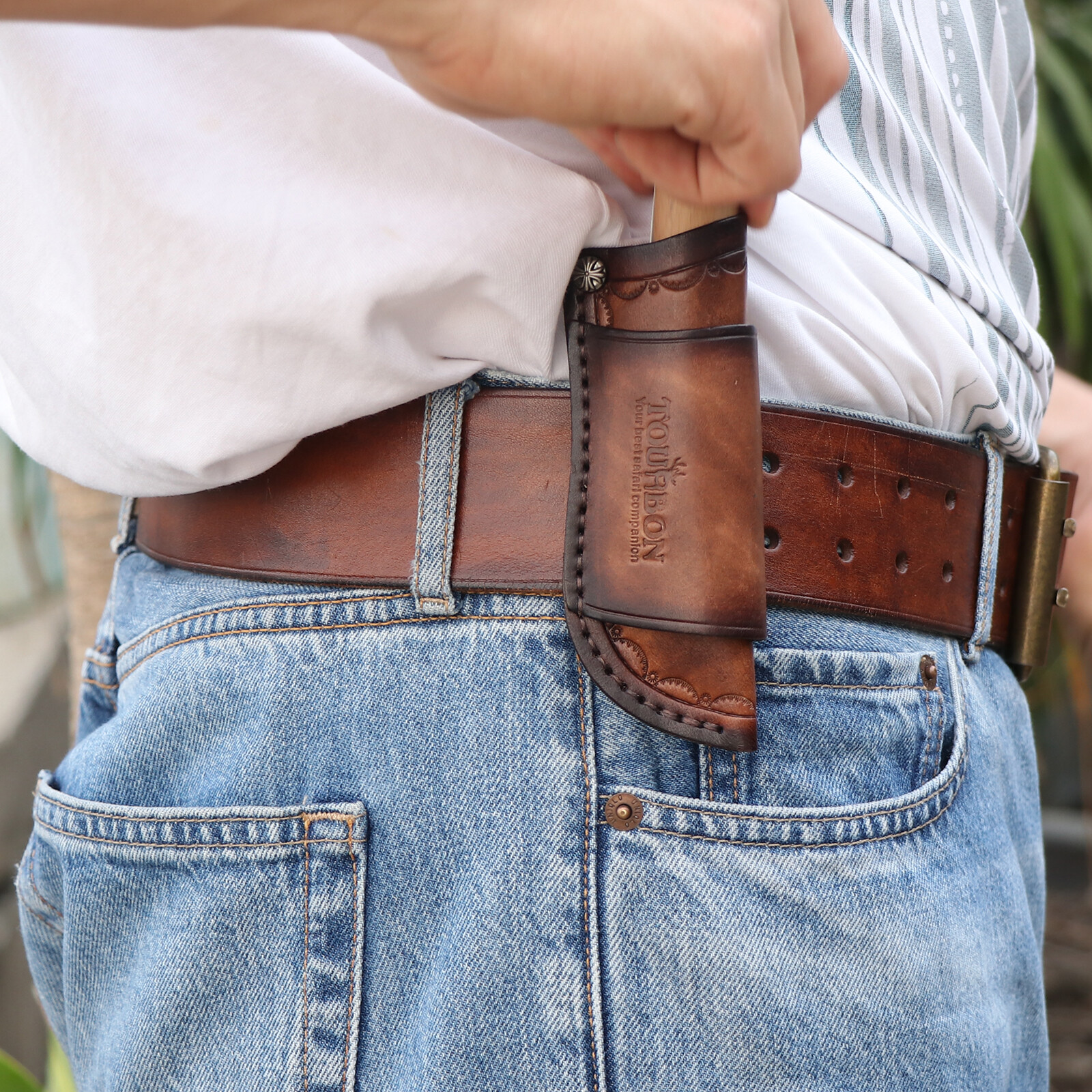 Leather Knife Sheath Fixed Blade Protect Cover Pocket Knives Carrying Belt Pouch