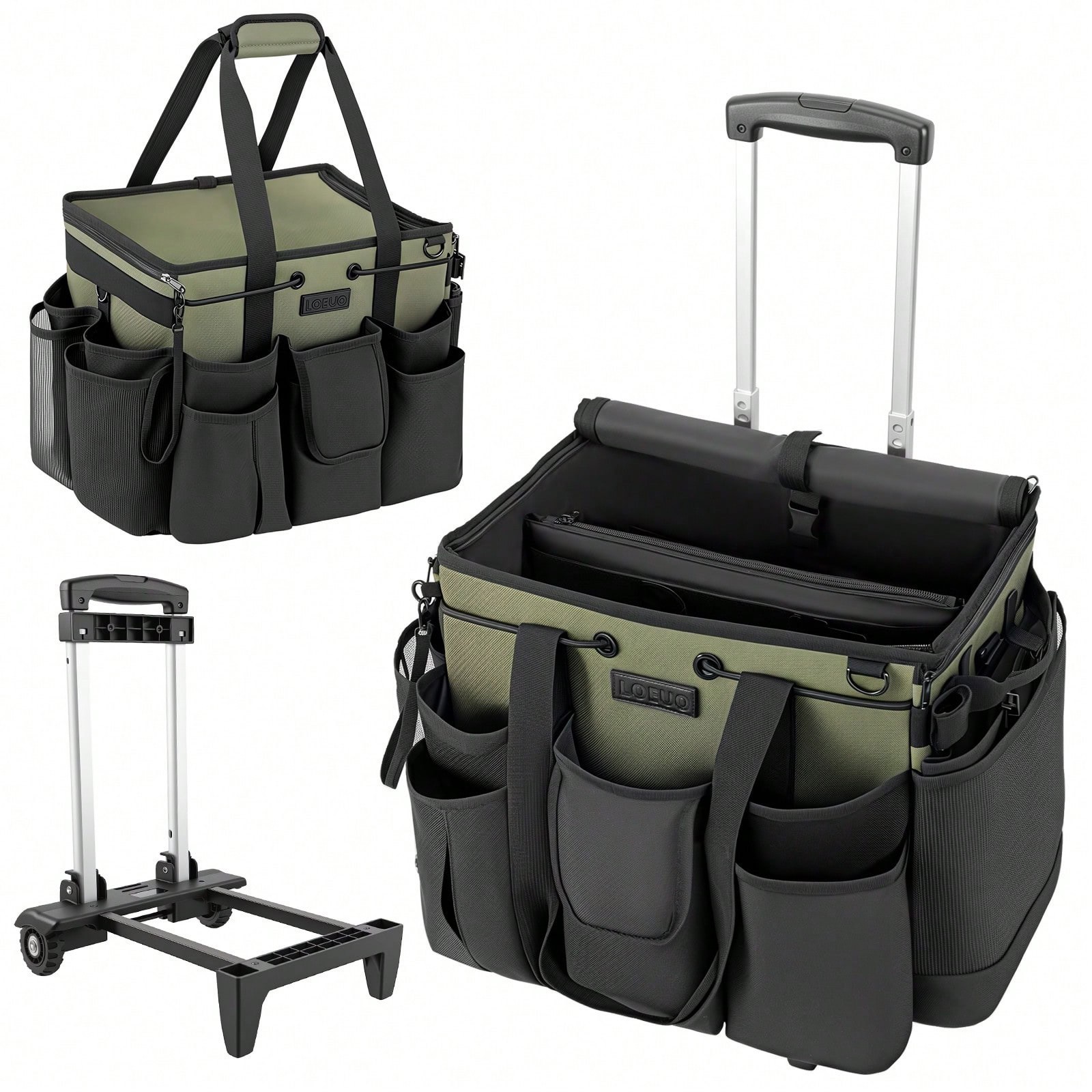 Rolling Cleaning Caddy Bag with Wheels Supplies Organizer Cart