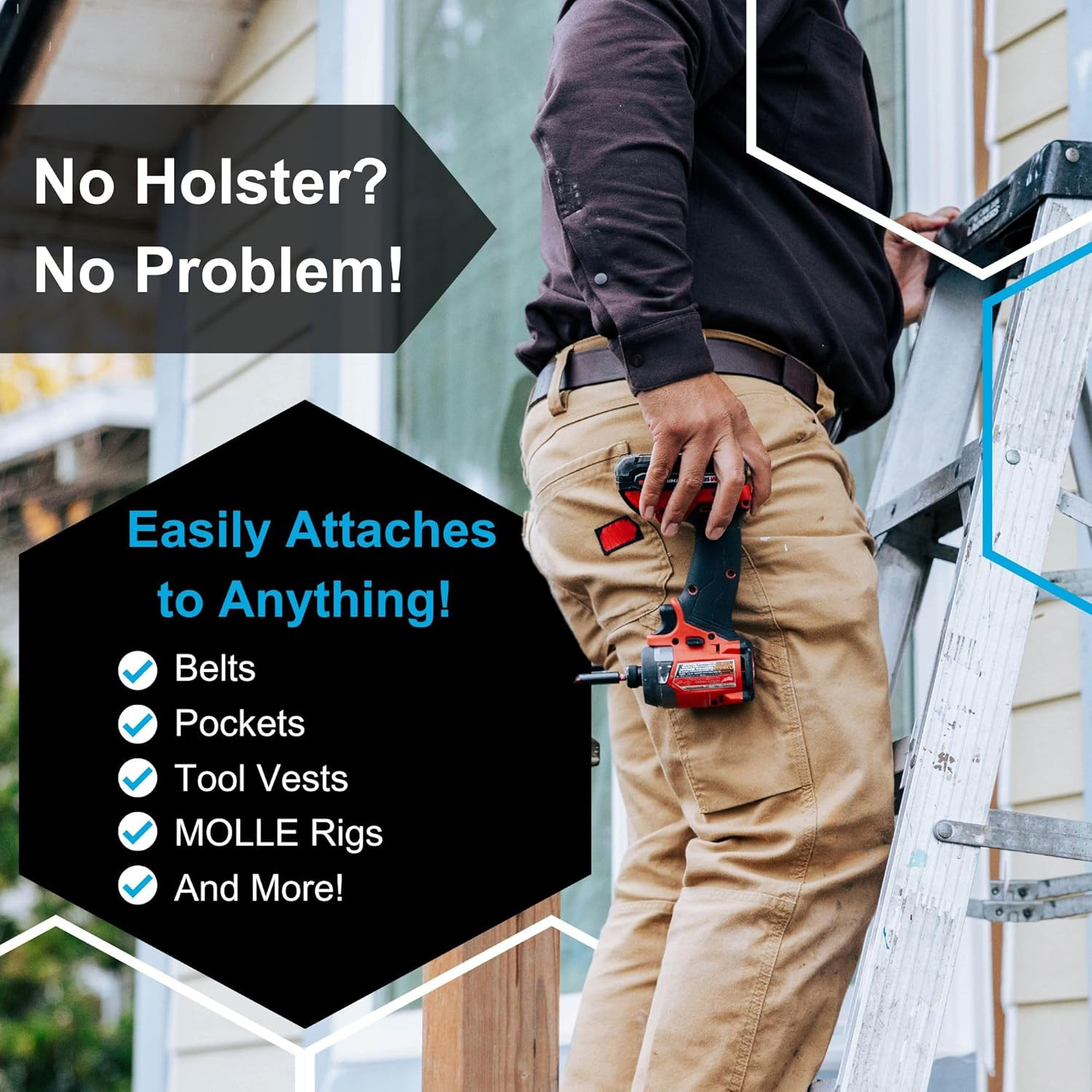 Locking Tool Clip – a Tool Holster Alternative – Drill Belt Clip, Impact Driver