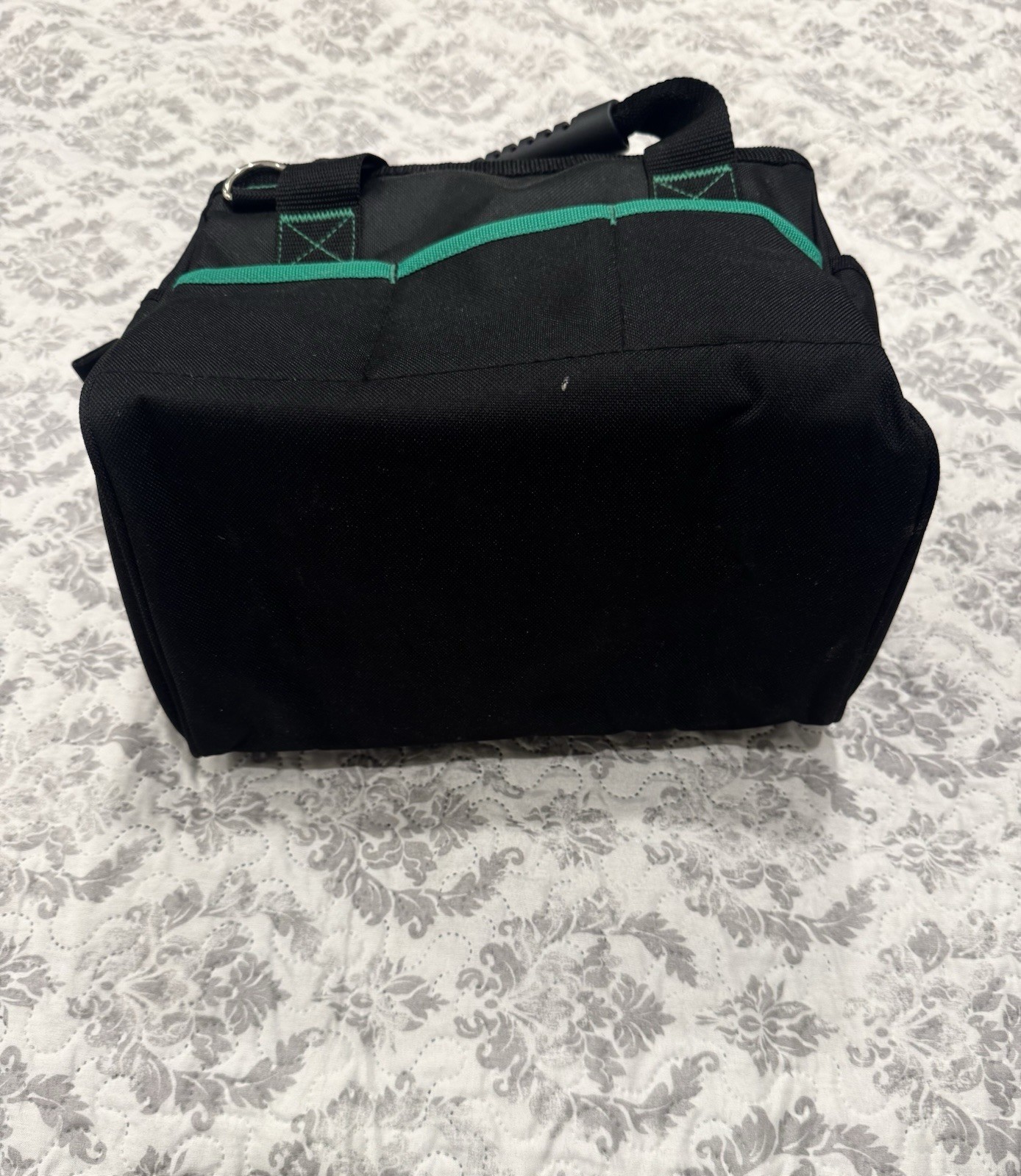 High-End 12 inch Wide Mouth Tool Bag with 16 Pockets Storage Tool Bags (Read)