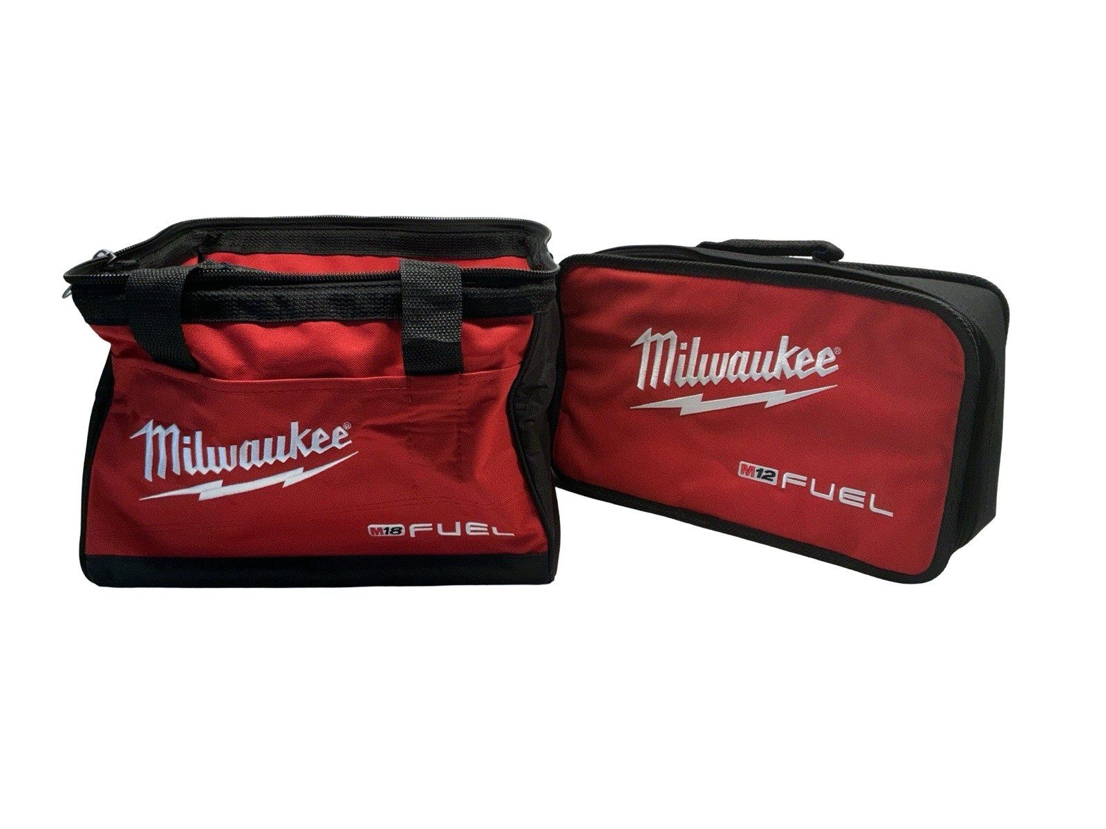 Milwaukee M18 & M12 Fuel Tool Bag Set Red Contractor Storage Cases