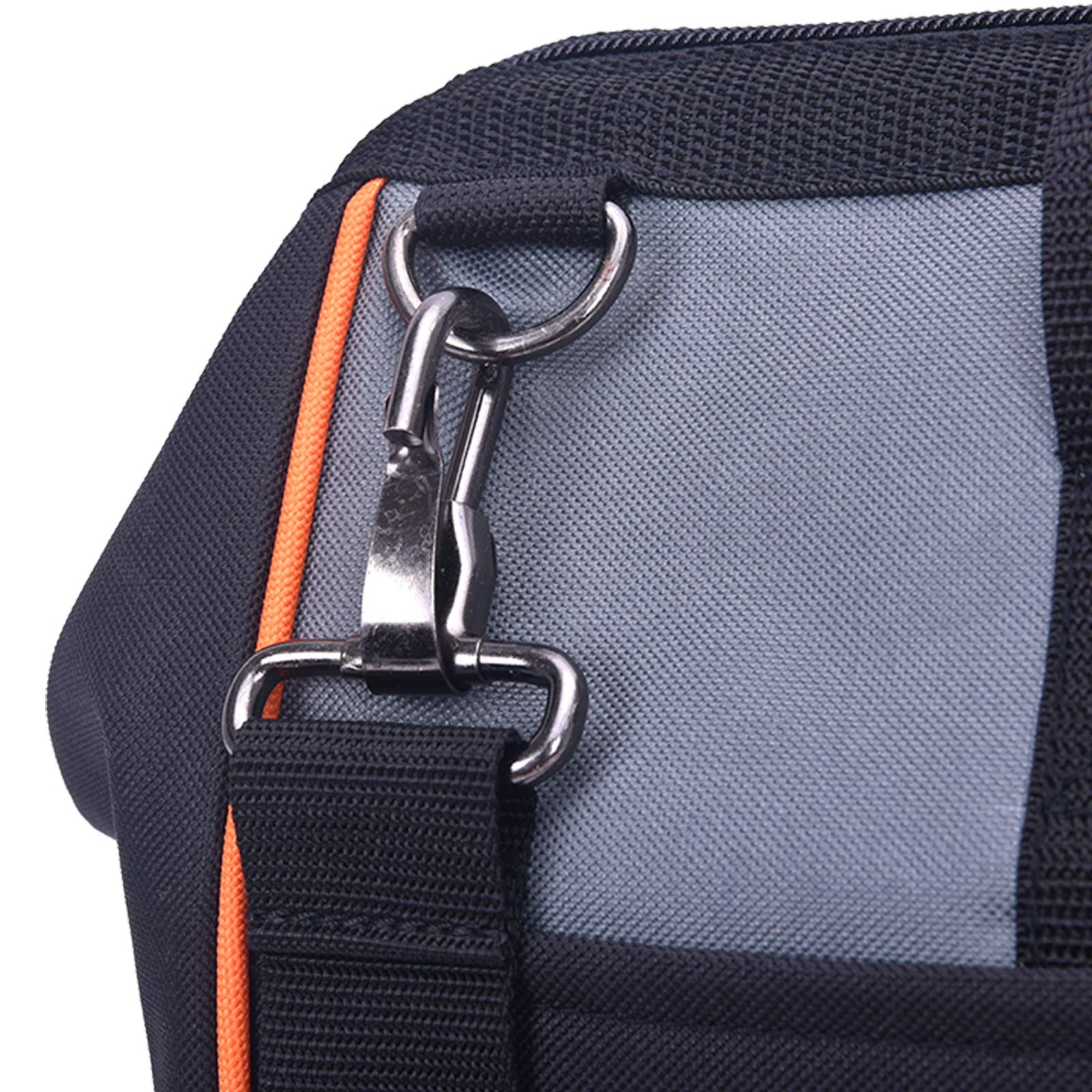 16 Inch Portable Wide Mouth Heavy Duty Tool Bag Multi Pocket Storage Tote