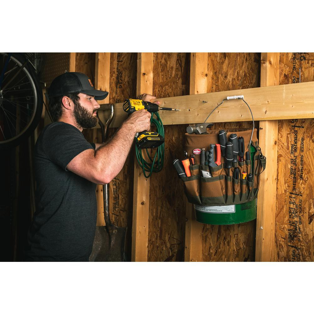 Bucketeer 5 Gal. Bucket Tool Organizer in Brown