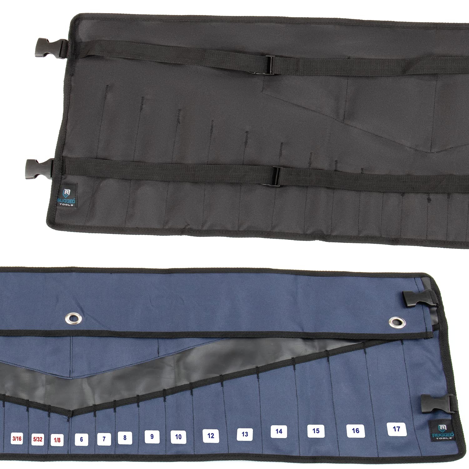Wrench Roll Up Pouch – Wrench Organizer & Tool Holder With SAE & Metric Labels
