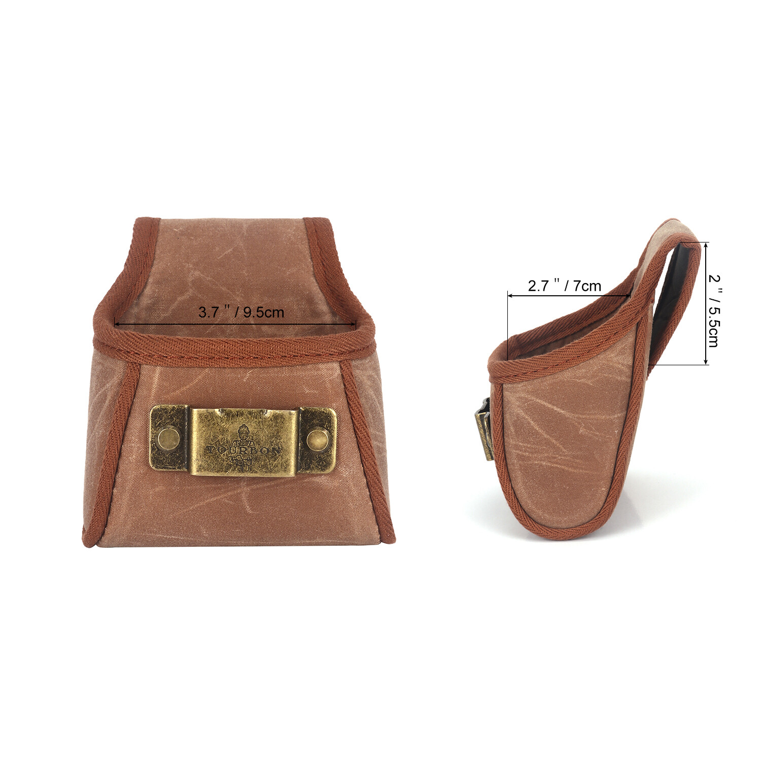 TOURBON Waxed Canvas Tool Carry Bag Belt Pouch Waist Pocket Tape Measure Holder✅
