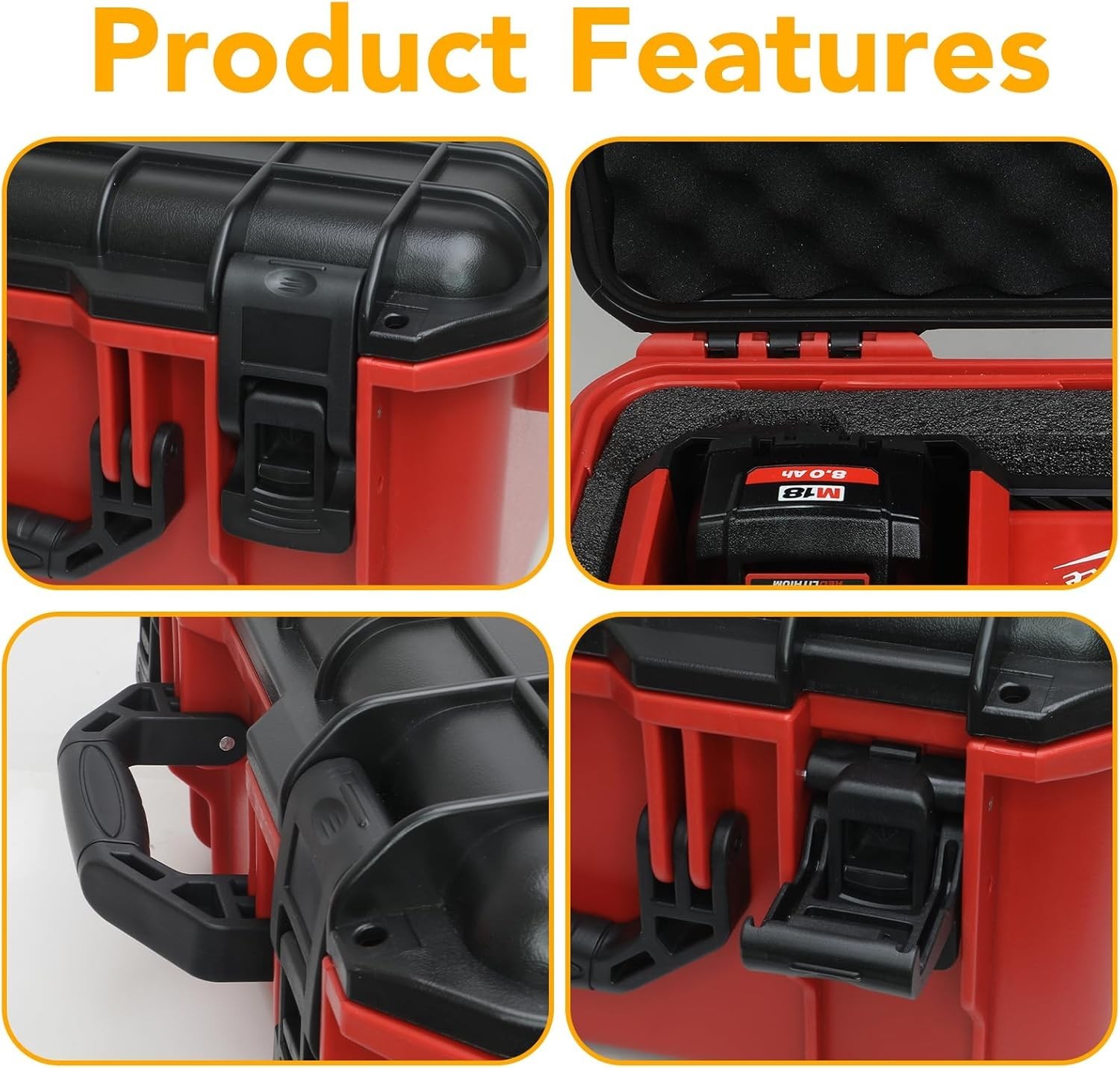 Air Compressor Hard Case for Milwaukee M18 Inflator 2848-20 Waterproof Storage