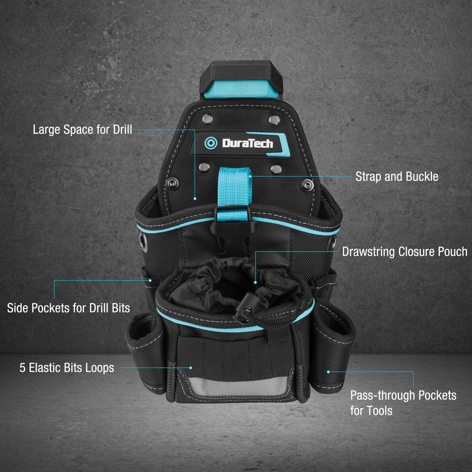 Drill Holster with Quick Release Buckle, Heavy Duty Impact Driver Holster, Drill