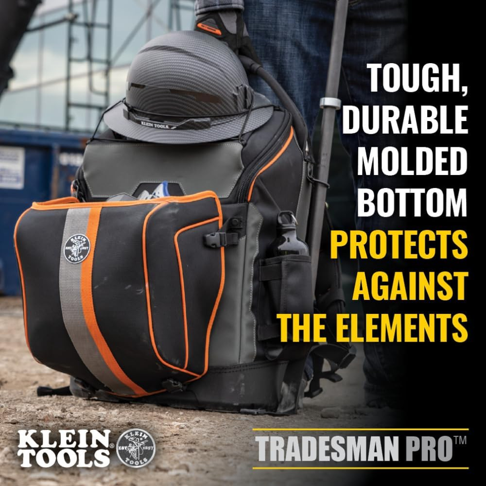 Fire Resistant Ironworker & Welder Backpack with 27 Pockets & Helmet Holder