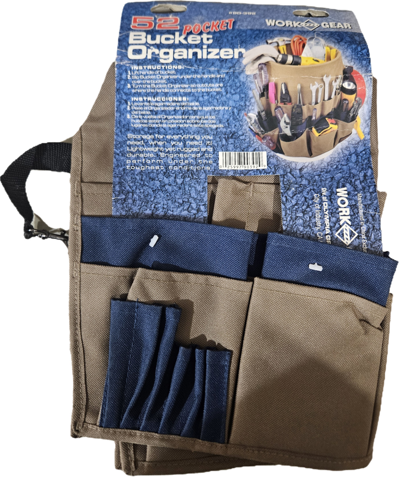 Olympia Tools Work Gear 90-392, 52 Pocket Bucket Organizer