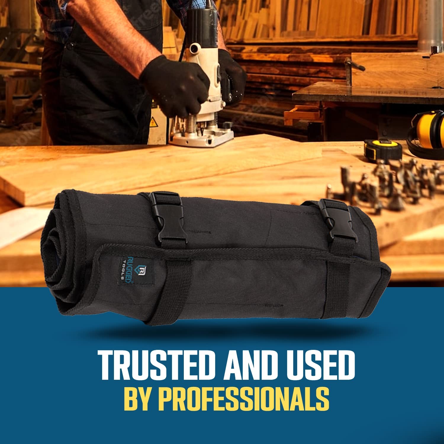 Wrench Roll Up Pouch – Wrench Organizer & Tool Holder With SAE & Metric Labels