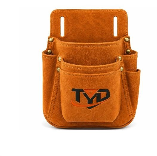 Handmade Genuine Leather Tool Pouch Belt Holder – Multi-Pocket Carpenter