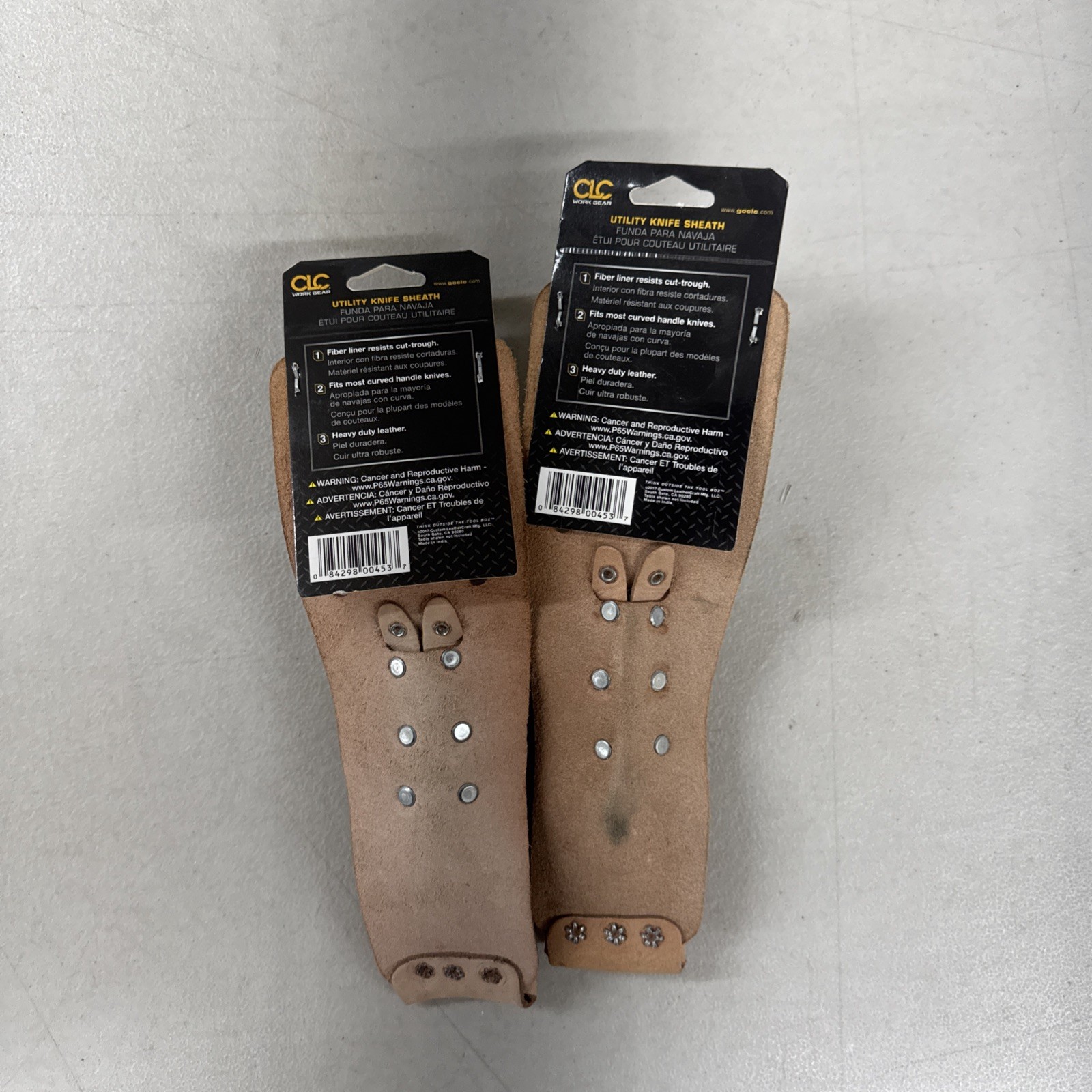 CLC Toolworks 453 Utility Knife Sheath Leather Belt Holder (2 Pack)