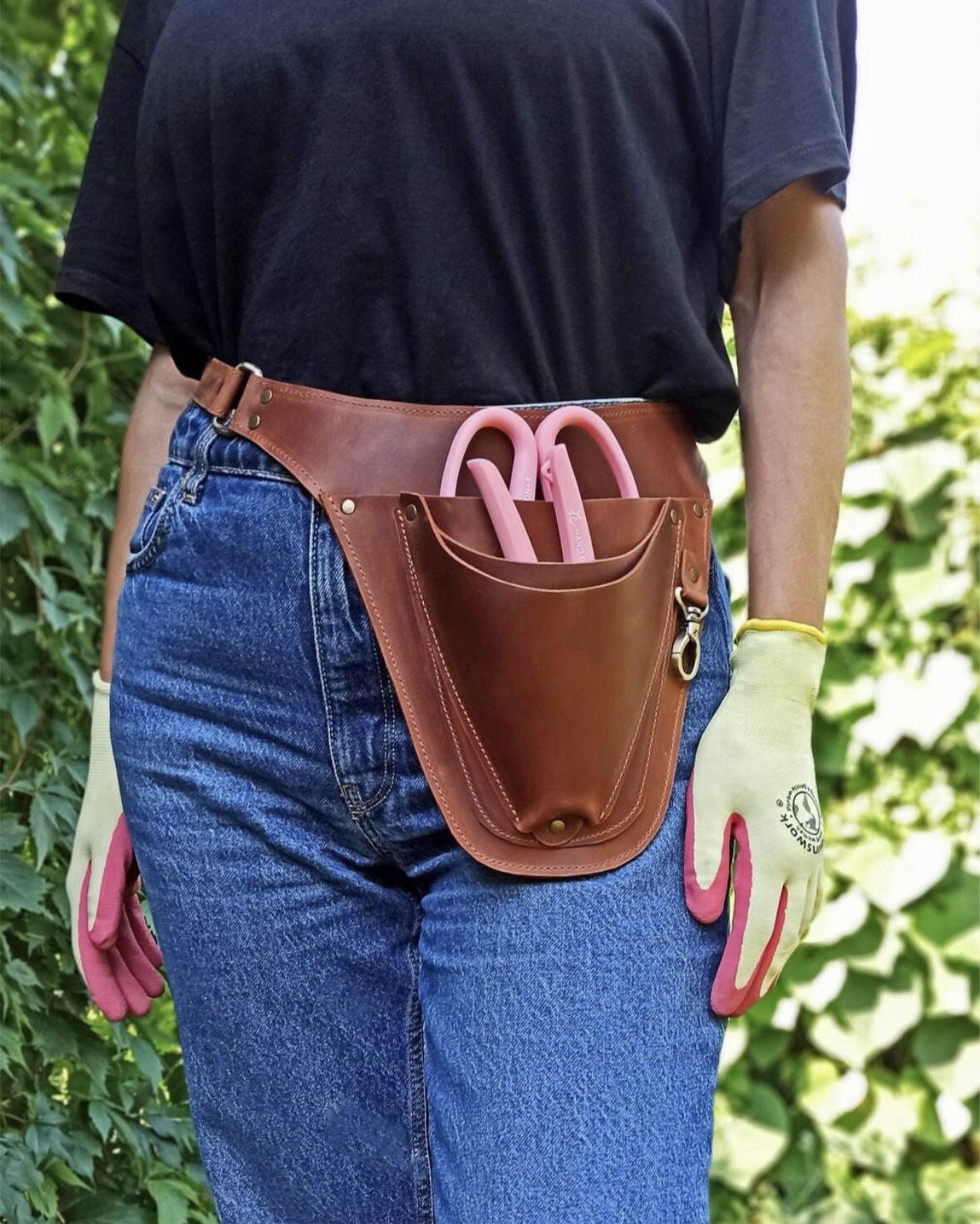 Leather Tool Belt for Florist/Gardener Tool Pouch, Tool Bag Leather Tool Pouch