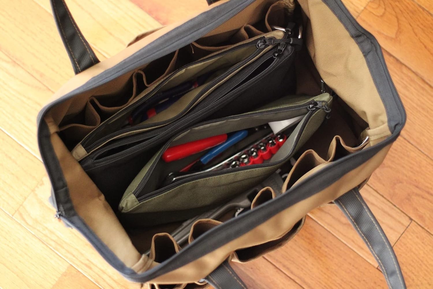 Compact Tool Bag Set, 12-Inch Zippered Pouches for Tools and Everyday Items