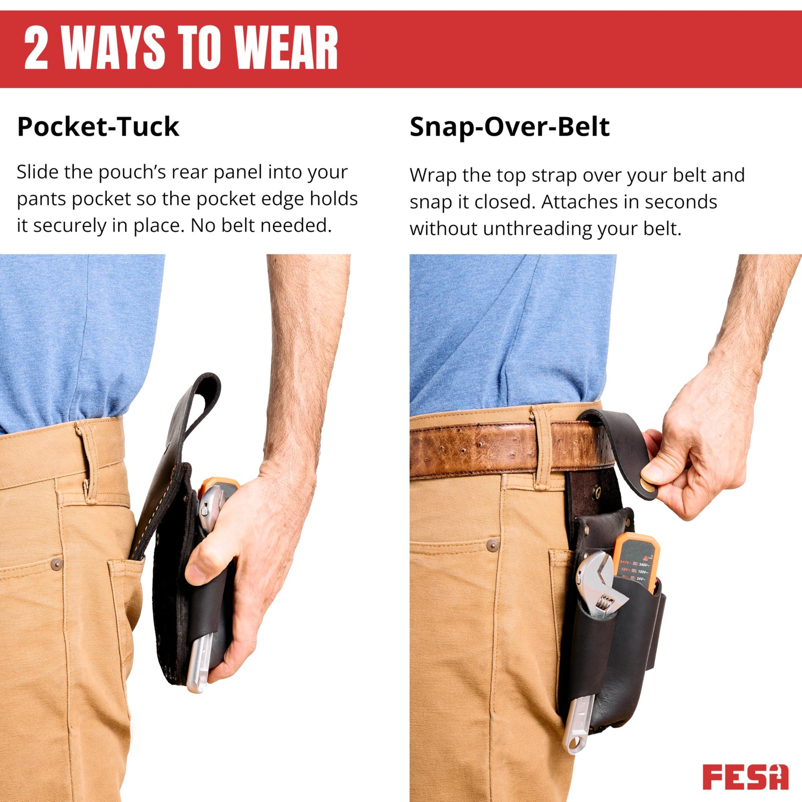 Fesa Leather Electrician – Clip On Voltage Test Meter 5 –